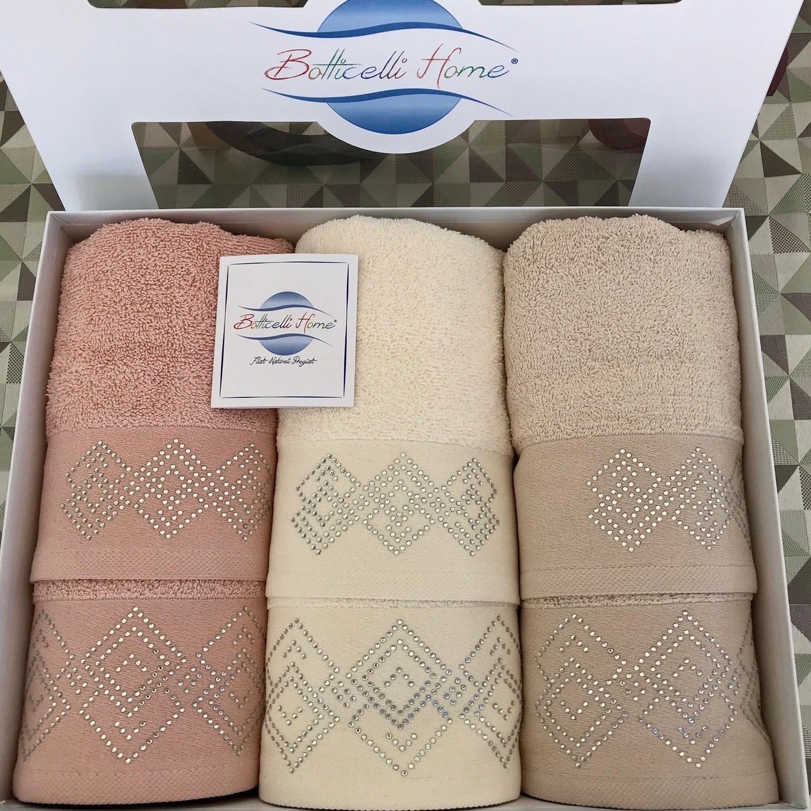 Asciugamani 3+3 DIAMONDS By BOTTICELLI HOME