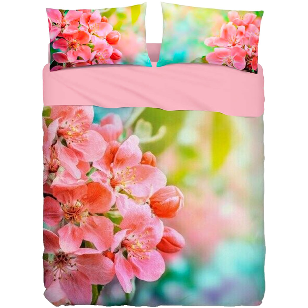 Bassetti Completo Lenzuola Copriletto Una Piazza Peach Flower S60