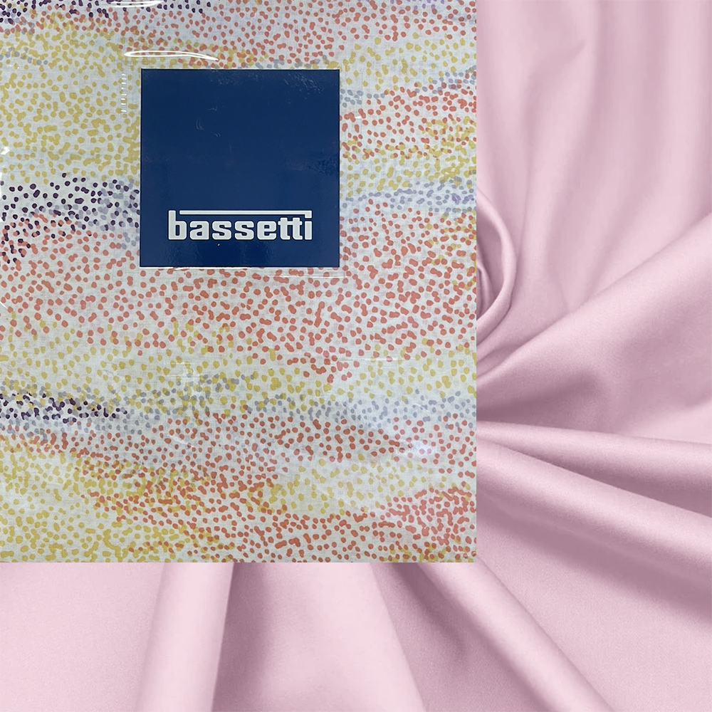 Bassetti Completo Lenzuola Matrimoniale con Doppie Federe Little Spot S65