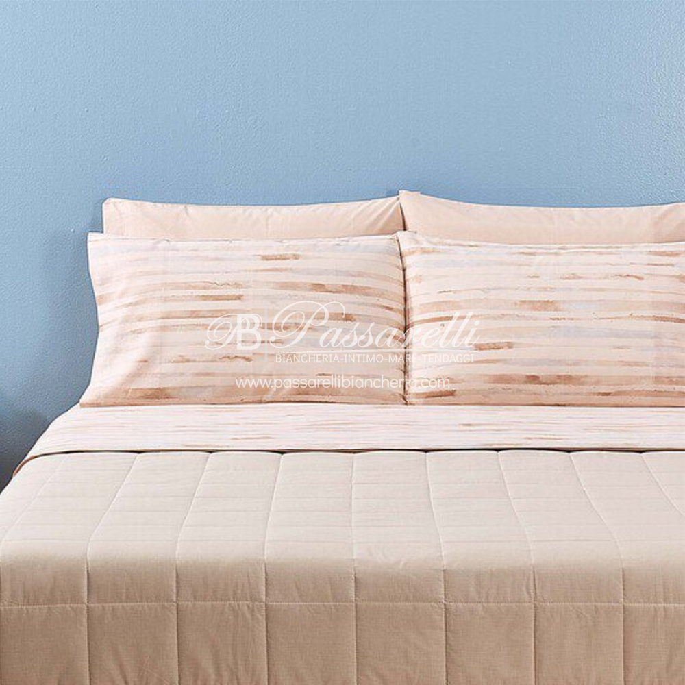 Bassetti Completo Lenzuola con Doppie Federe Upright 2509S - Varie Dimensioni