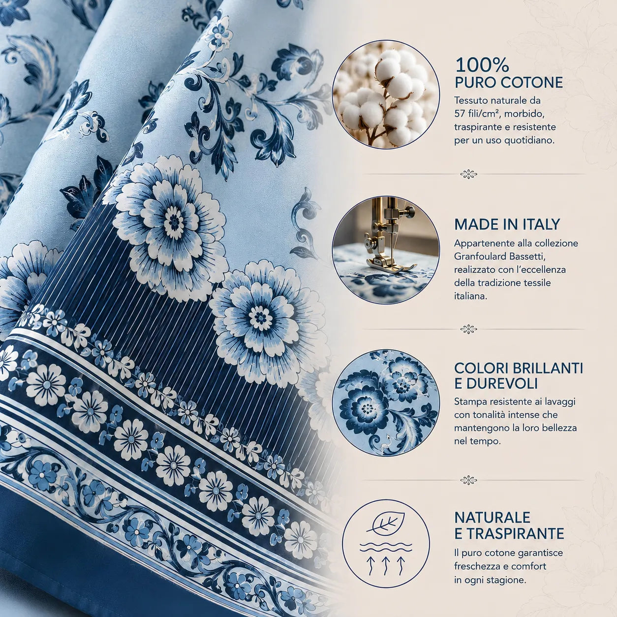 Bassetti Granfoulard Telo Arredo Paraggi 270x270cm