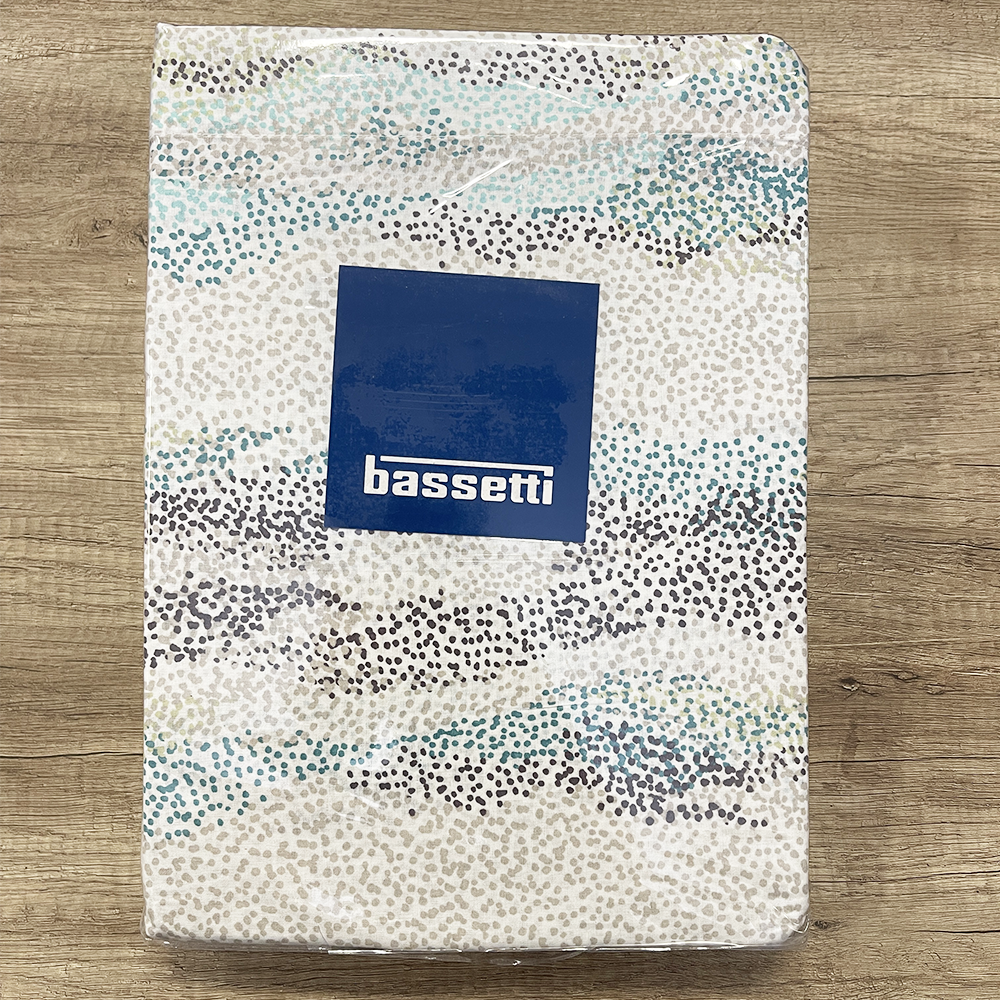 Bassetti Completo Lenzuola Matrimoniale con Doppie Federe Little Spot S65