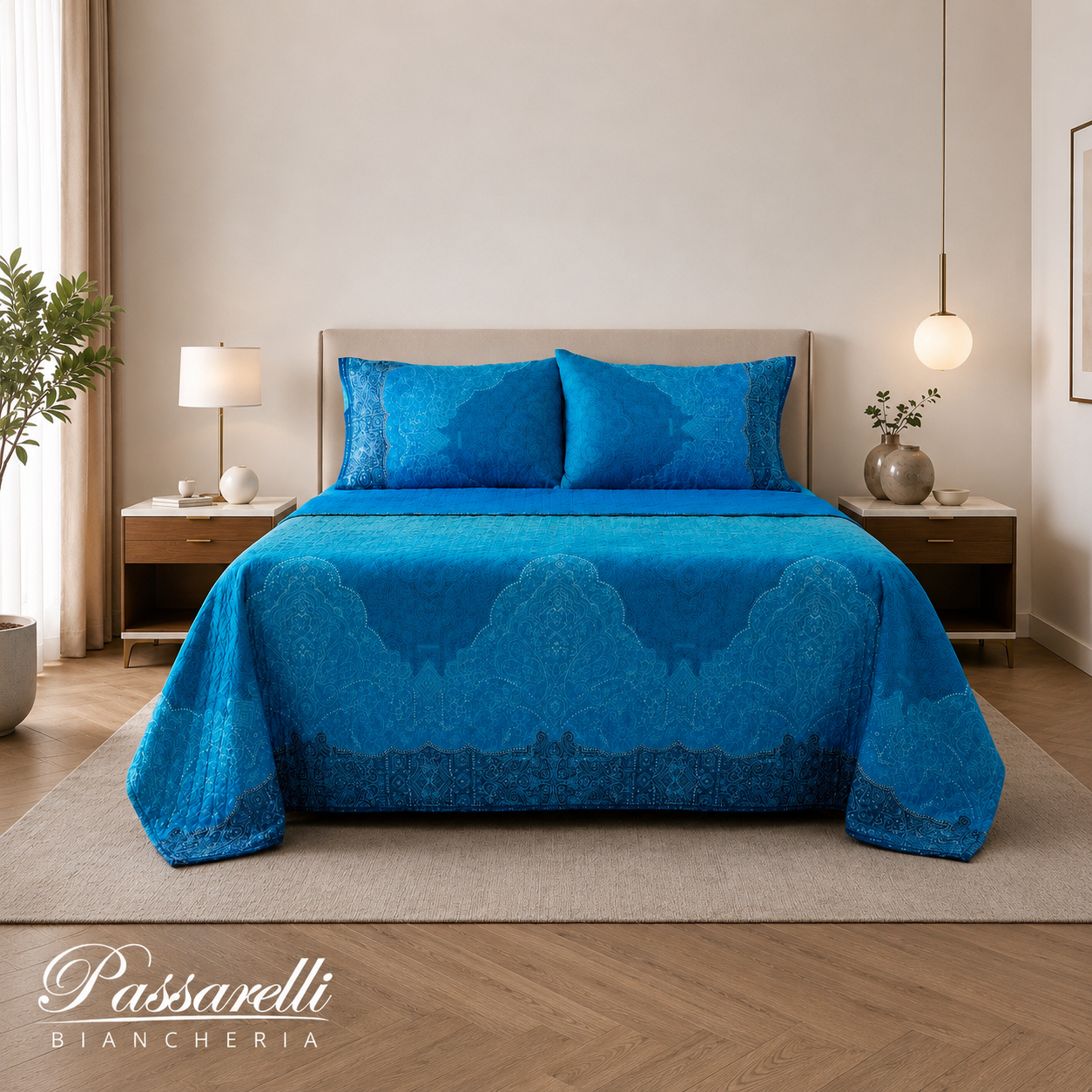 Bassetti Granfoulard Copriletto Trapuntato Matrimoniale Dolceacqua Bluette