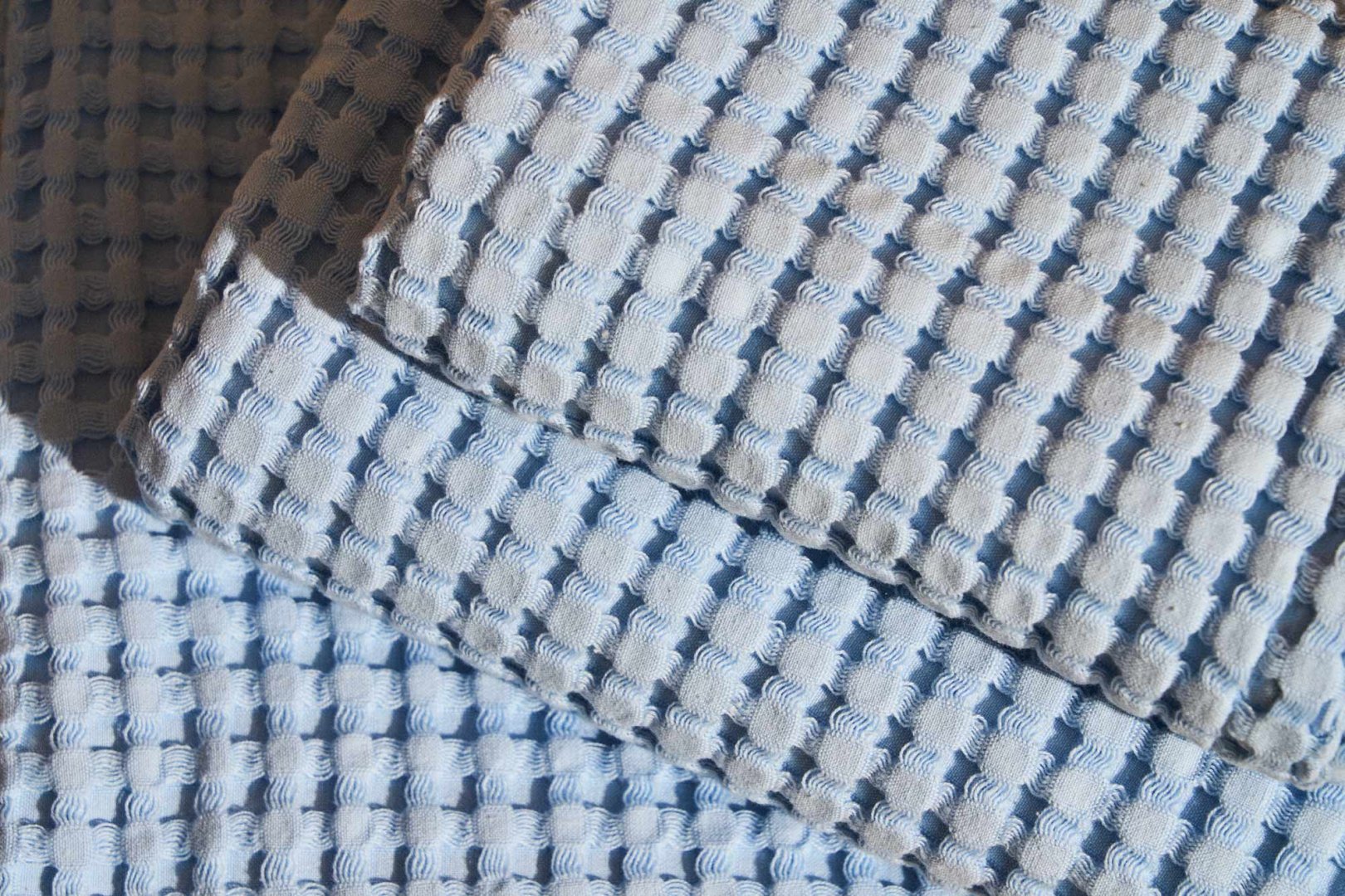 Biancoperla Set Asciugamani 1+1 a Nido d'Ape 100% Cotone Milo