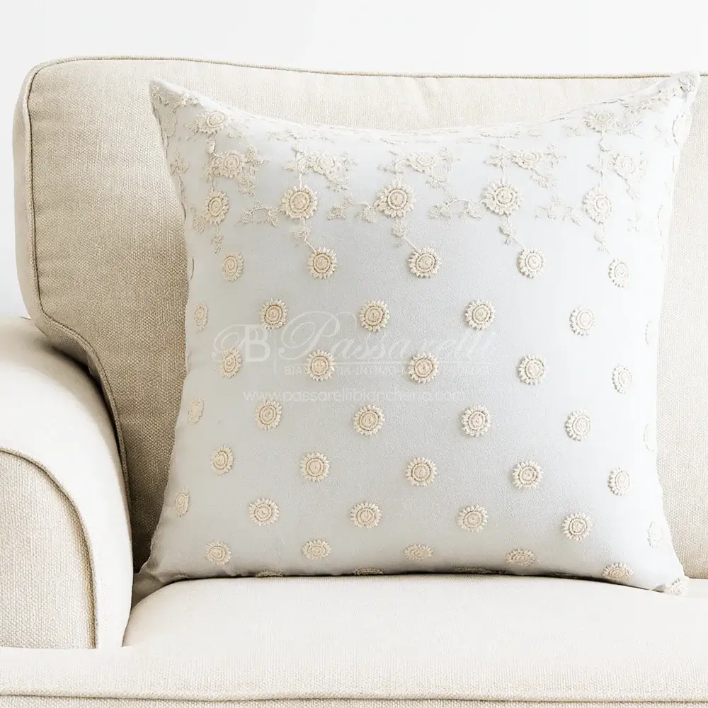 Blanc Mariclò Cuscino Arredo con Ricamo A36340 2510S24