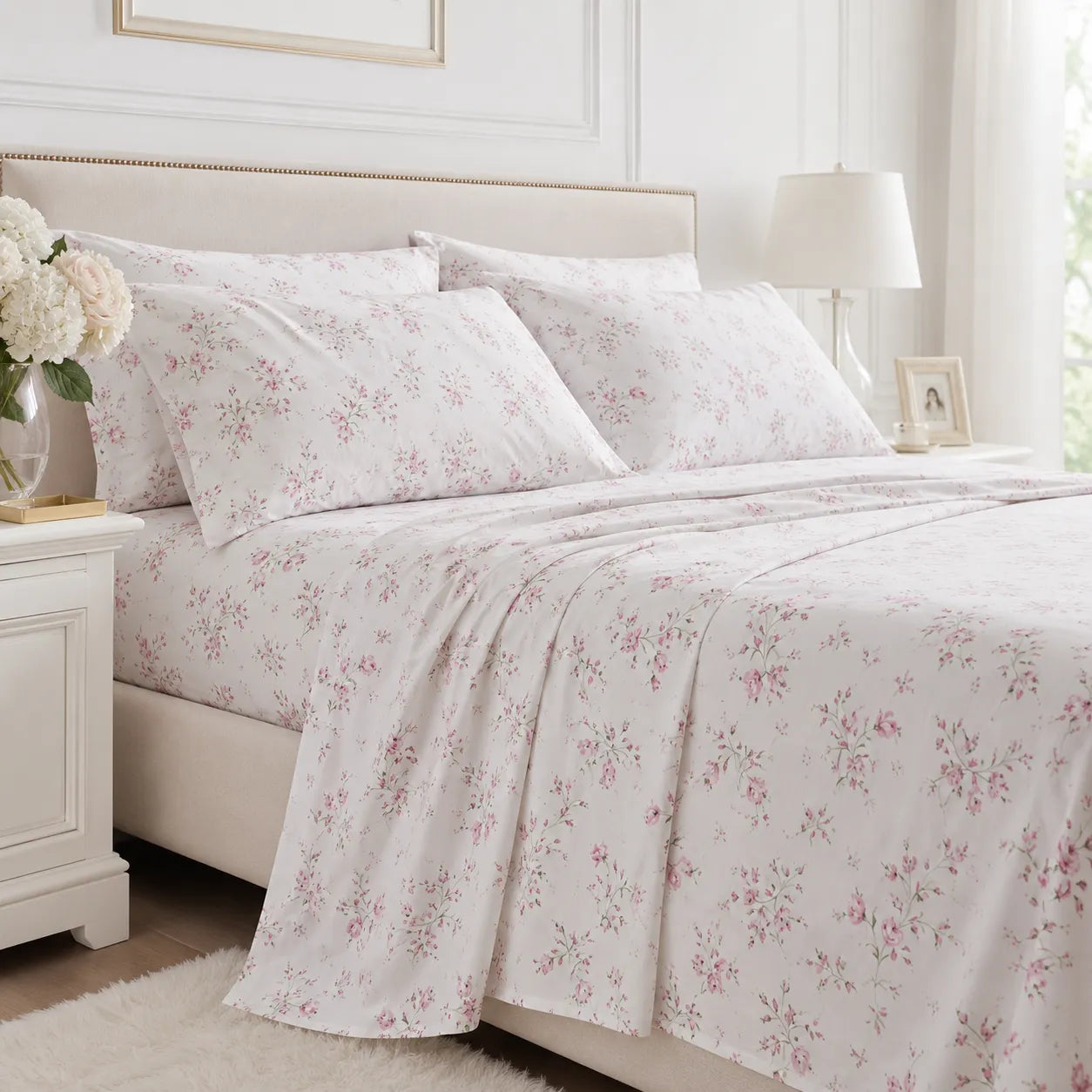 Blumarine Completo Lenzuola In Percalle Di Cotone Lilibet - Varie Dimensioni