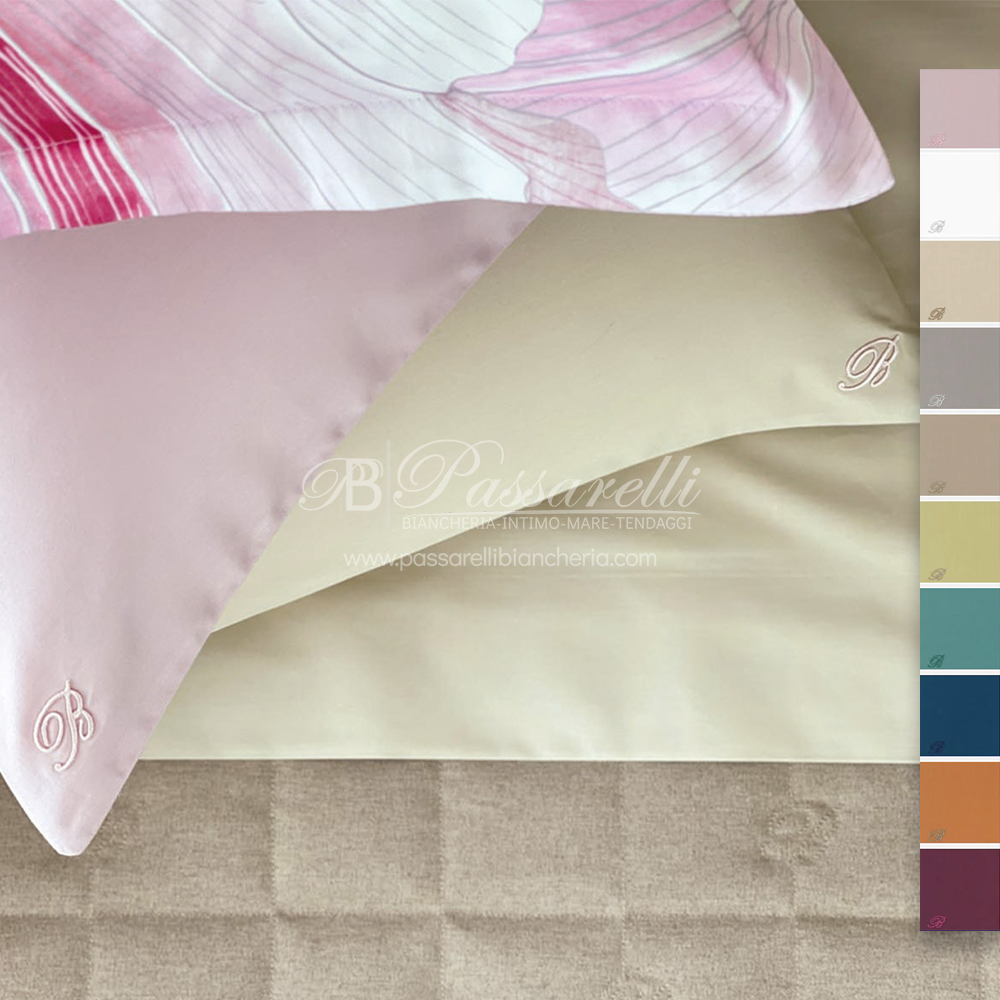 Blumarine Completo Lenzuola matrimoniale in Percalle di cotone Stile Blu 2504S164