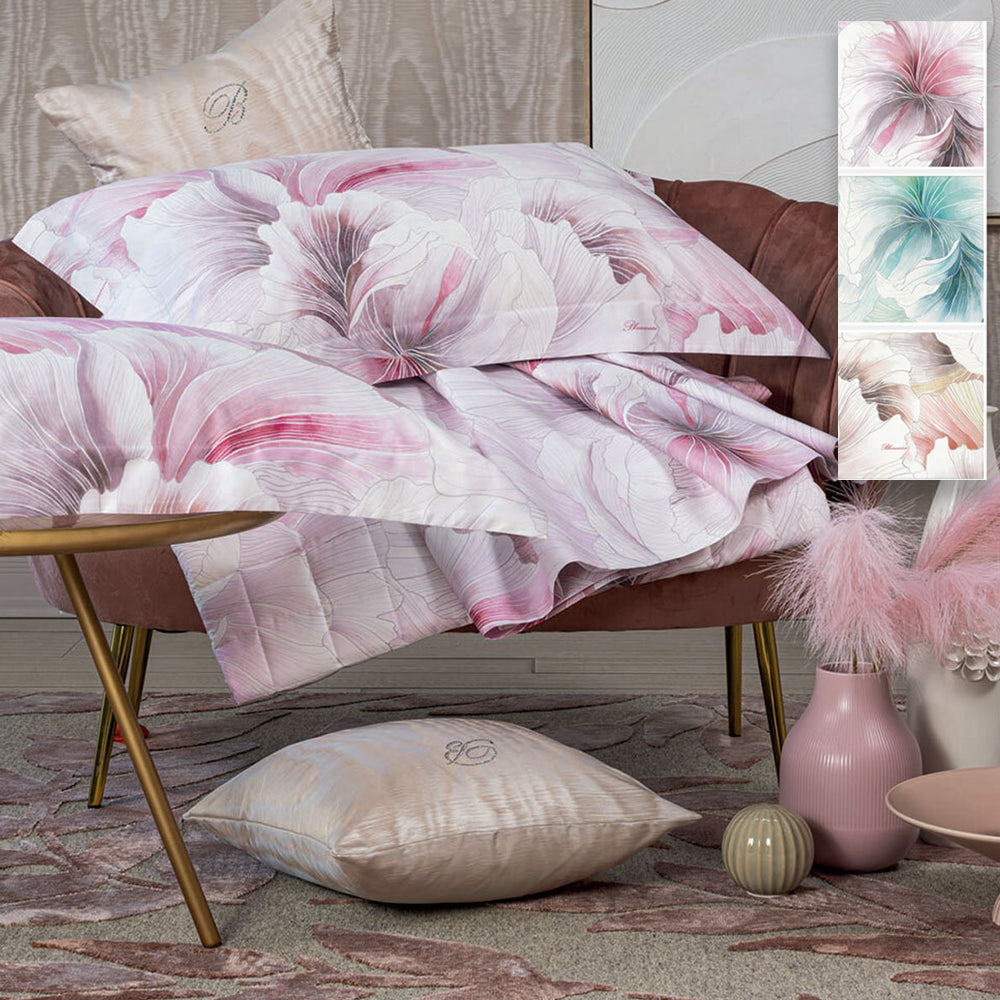 Blumarine Completo Lenzuola matrimoniale in Raso di cotone Bella di Notte 2504S230