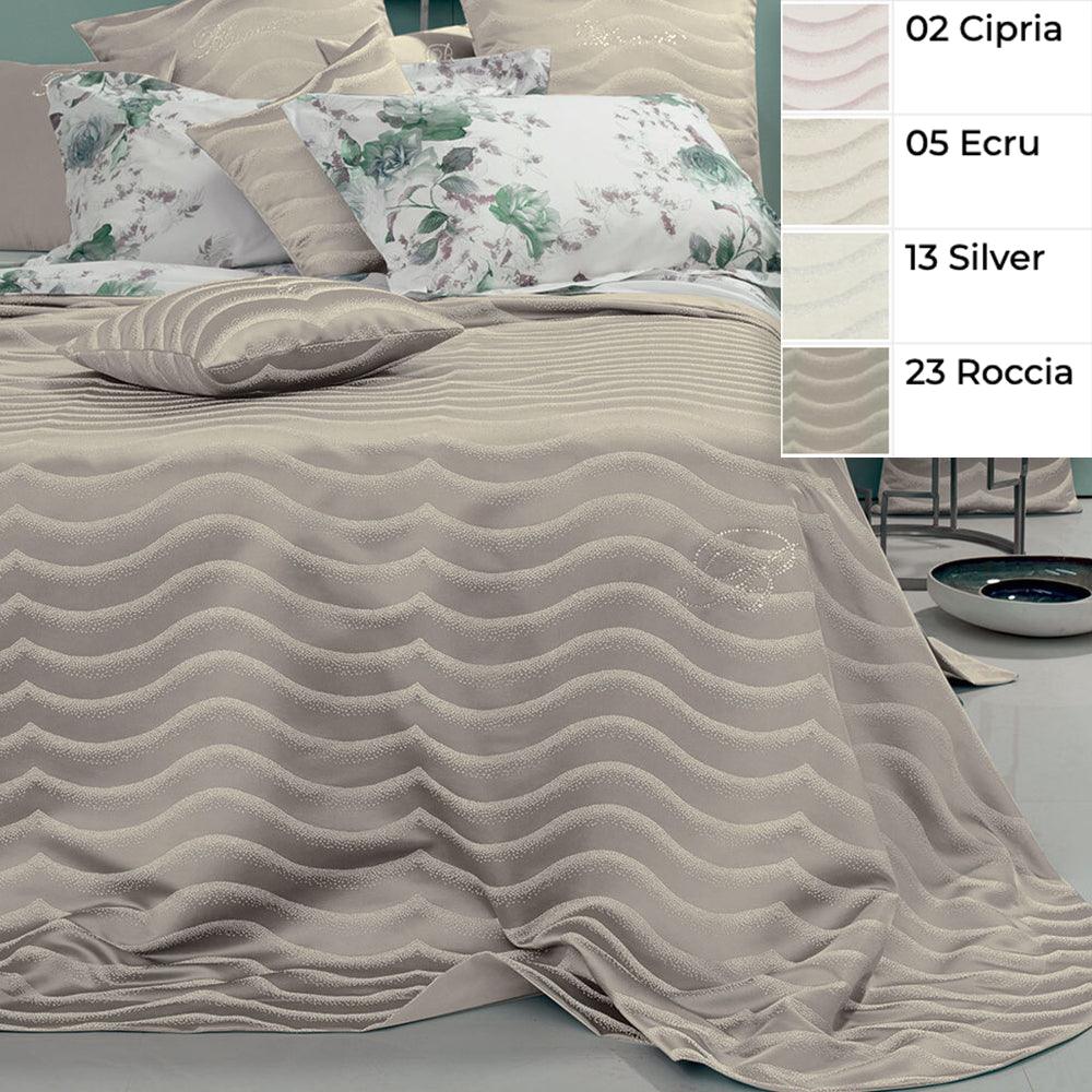 Blumarine Copriletto Estivo Matrimoniale Jacquard Jasmine 101040041 B286 - Passarelli Biancheria