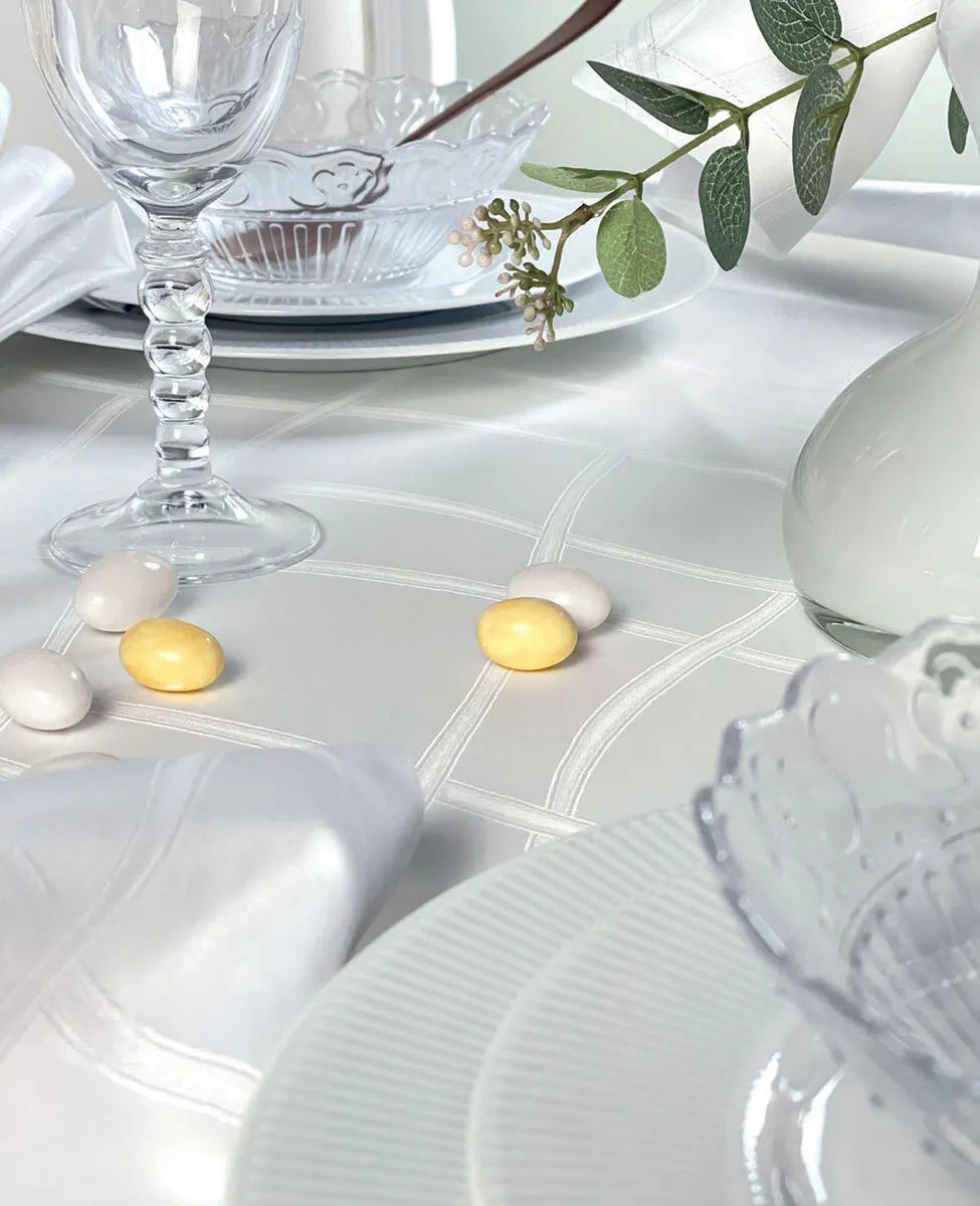 Blumarine Home Panthea Tovaglia in Fiandra da 12 Posti