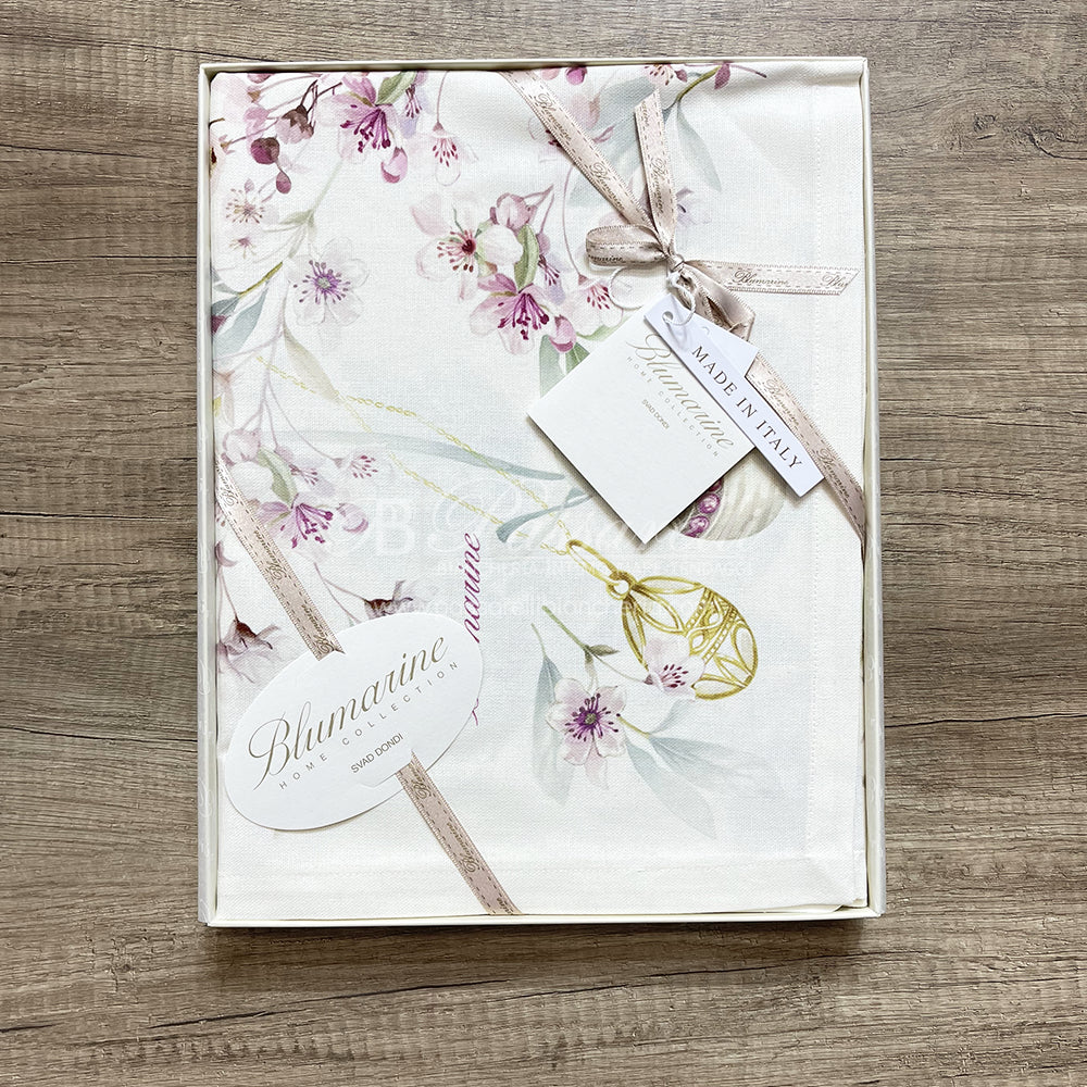 Blumarine Runner in Puro Lino 50x150 Pasqua 103020072 S53