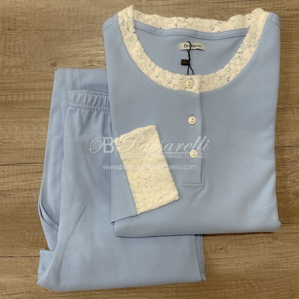 Brilliamo Pigiama da donna invernale in Caldo Cotone BR891030