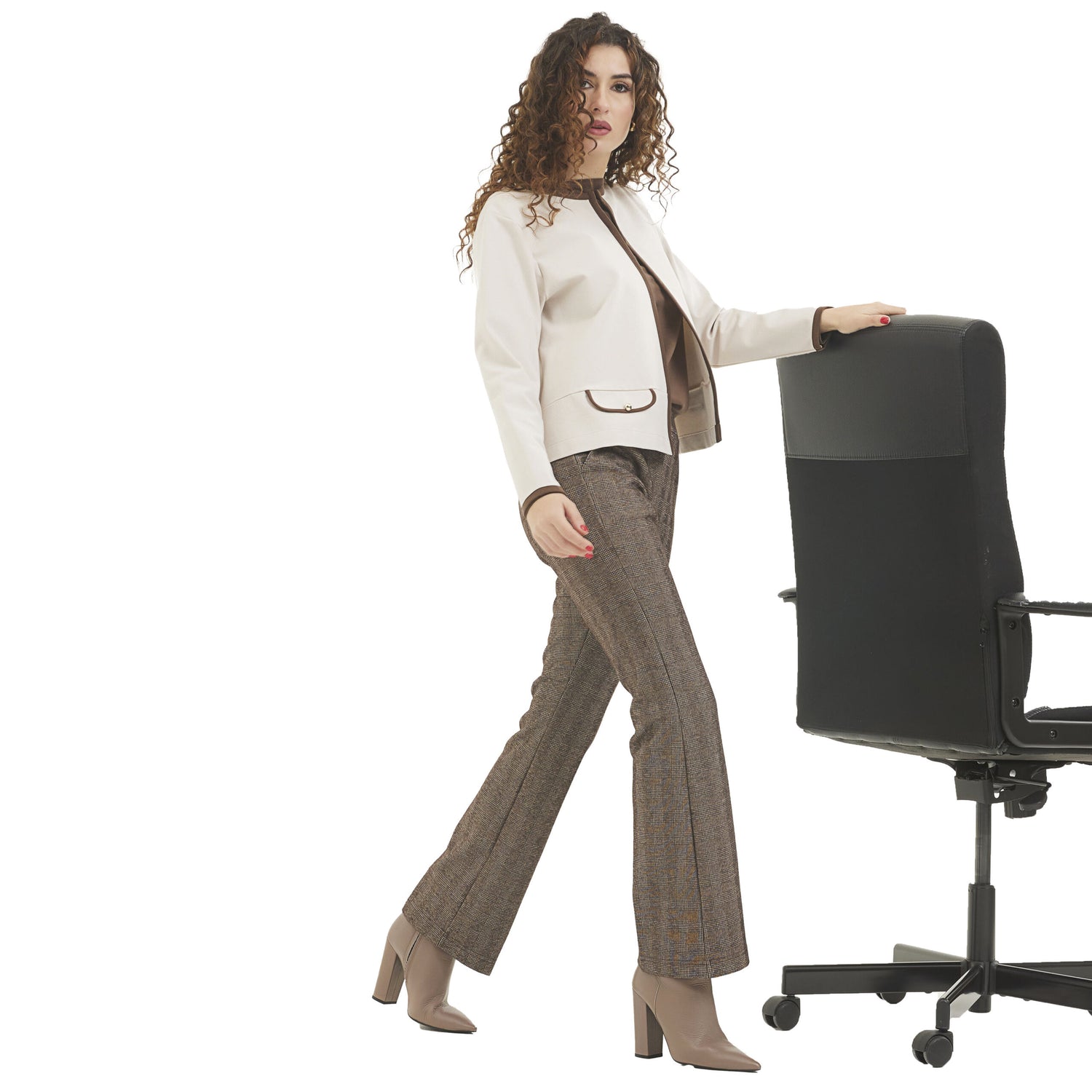 Divas Pantalone Invernale da Donna flare scozzese PN62 2510S38