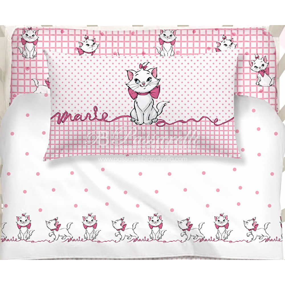 Caleffi Baby Completo Lenzuola per Culla con Sbarre Aristogatti 2602S32