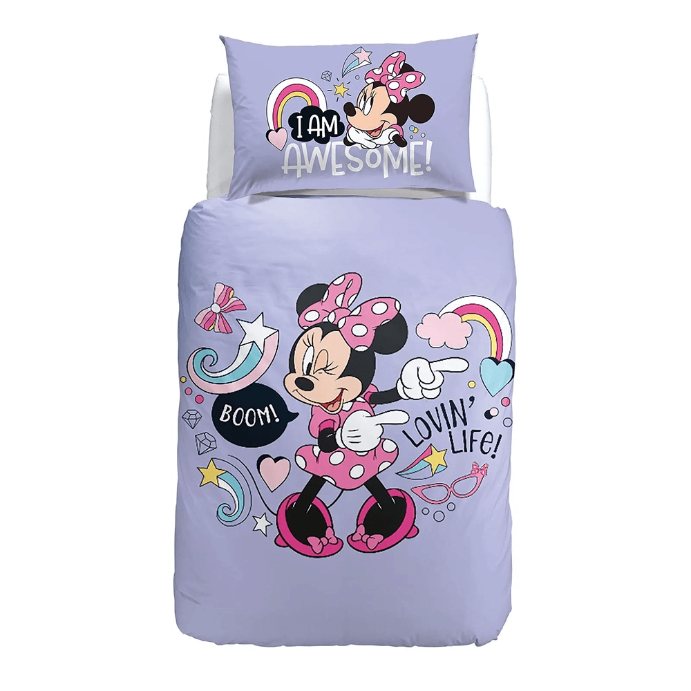 Caleffi Disney Parure Copripiumino Singolo Minnie Boom 1005747 D38 - Passarelli Biancheria