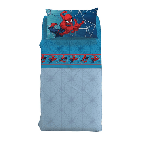 Caleffi Marvel Completo lenzuola per Letto Singolo Spiderman Force 1010926 D46 - Passarelli Biancheria