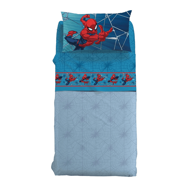 Caleffi Marvel Completo lenzuola per Letto Singolo Spiderman Force 1010926 D46 - Passarelli Biancheria