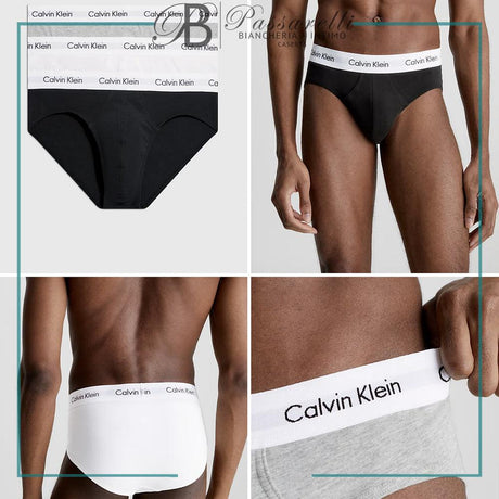 Calvin Klein Slip da Uomo In Confezione Da 3 Slip U2661G-998 S36 - Passarelli Biancheria