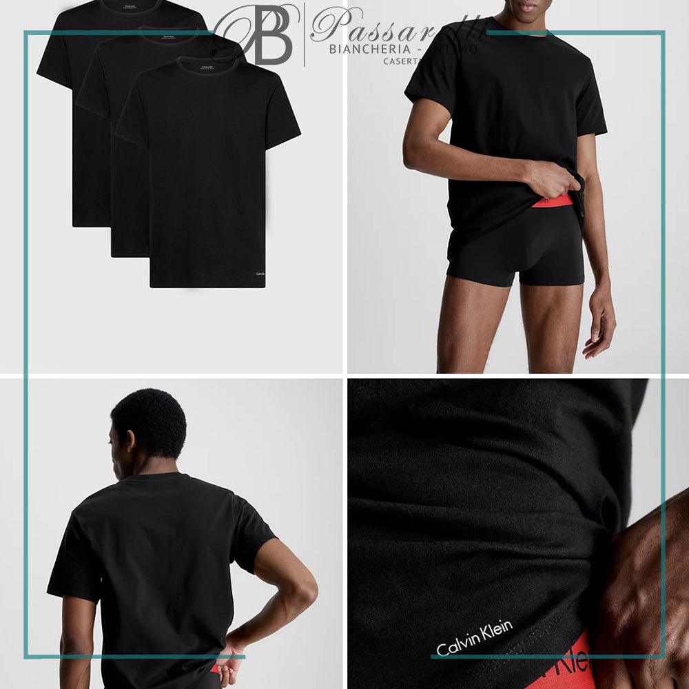 Calvin Klein T-Shirt da Uomo In Cotone Confezione Da 3 NB4011E-001 S38 - Passarelli Biancheria
