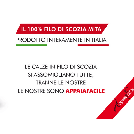Calza Lunga da Uomo in Filo Scozia con Sistema Appaia Facile LS005-DM092 S50 - Passarelli Biancheria