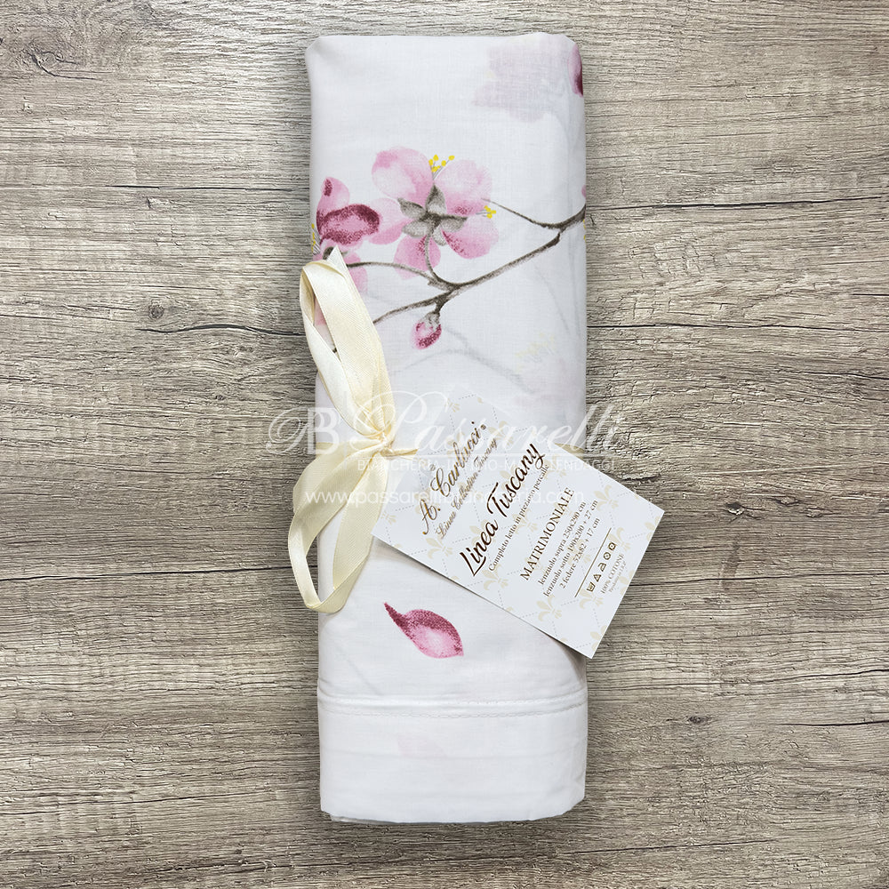 Carlucci Completo Lenzuola Matrimoniale in cotone Percalle - Vari Disegni 2602S32