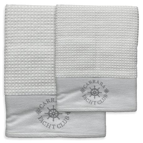 Carrara Set 1+1 Asciugamani e Ospite Promotion Item Yacht club in Spugna S90 - Passarelli Biancheria