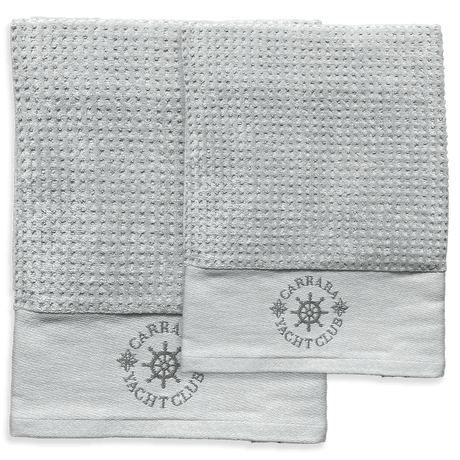 Carrara Set 1+1 Asciugamani e Ospite Promotion Item Yacht club in Spugna S90 - Passarelli Biancheria