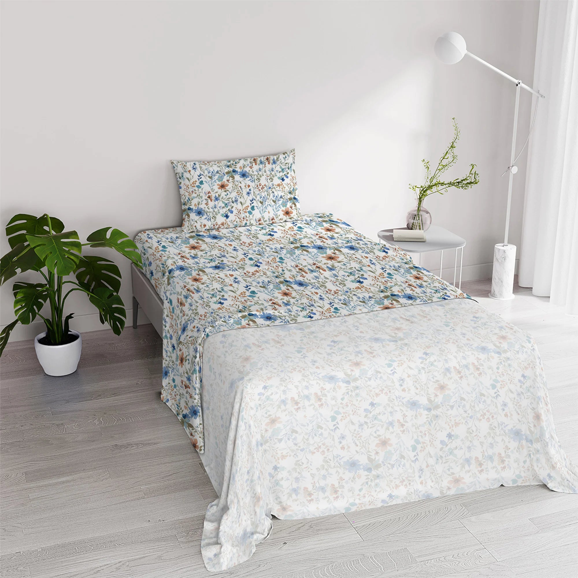 Completo Lenzuola 100% Cotone Ida - Varie Dimensioni