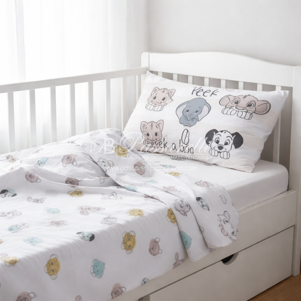 Caleffi Baby Completo Lenzuola per Culla con Sbarre Pets 2602S32