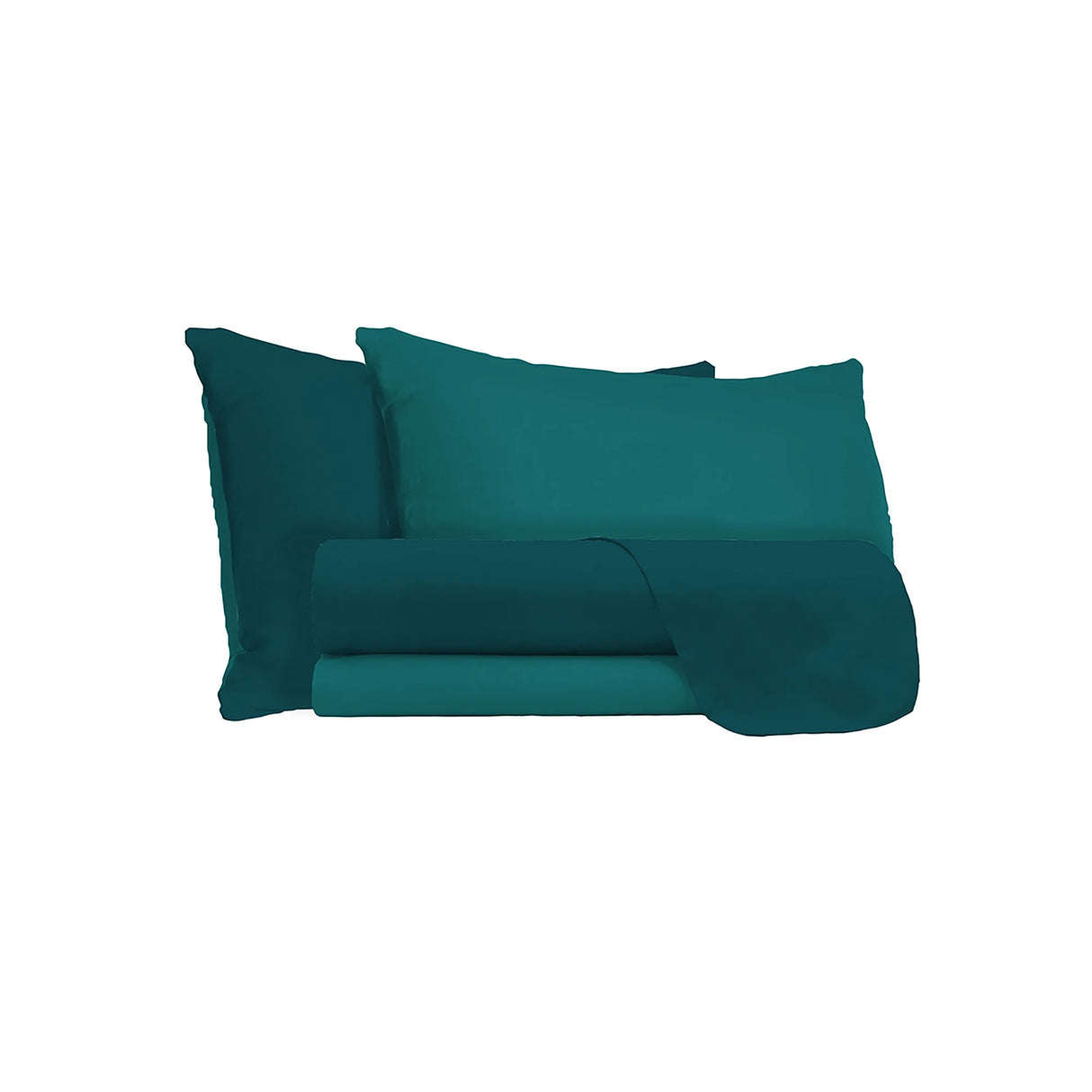 Completo Lenzuola in Puro Cotone Tinta Unita Colors Double - Varie Dimensioni