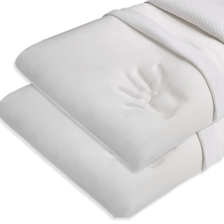 Coppia Cuscini Guanciale 42x72x11 cm in Memory Foam Bianco B48 - Passarelli Biancheria