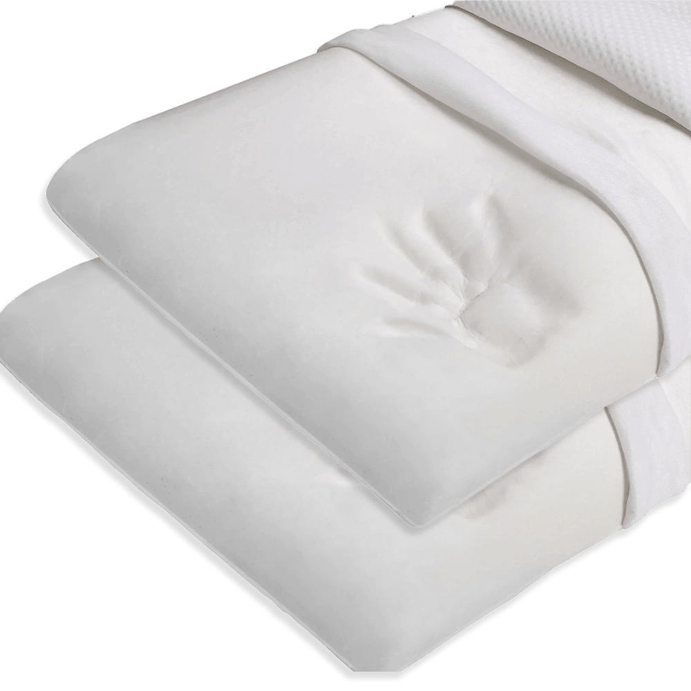 Coppia Cuscini Guanciale 42x72x11 cm in Memory Foam Bianco B48 - Passarelli Biancheria