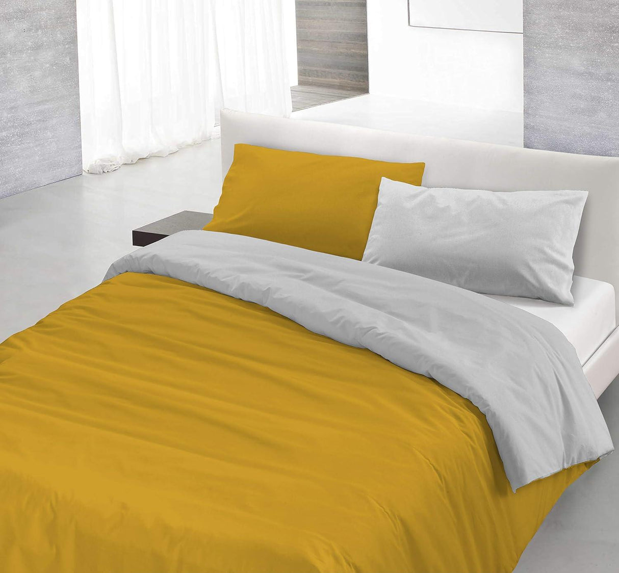 Copripiumino Matrimoniale in Puro Cotone Double Face Made in Italy B42 - Passarelli Biancheria