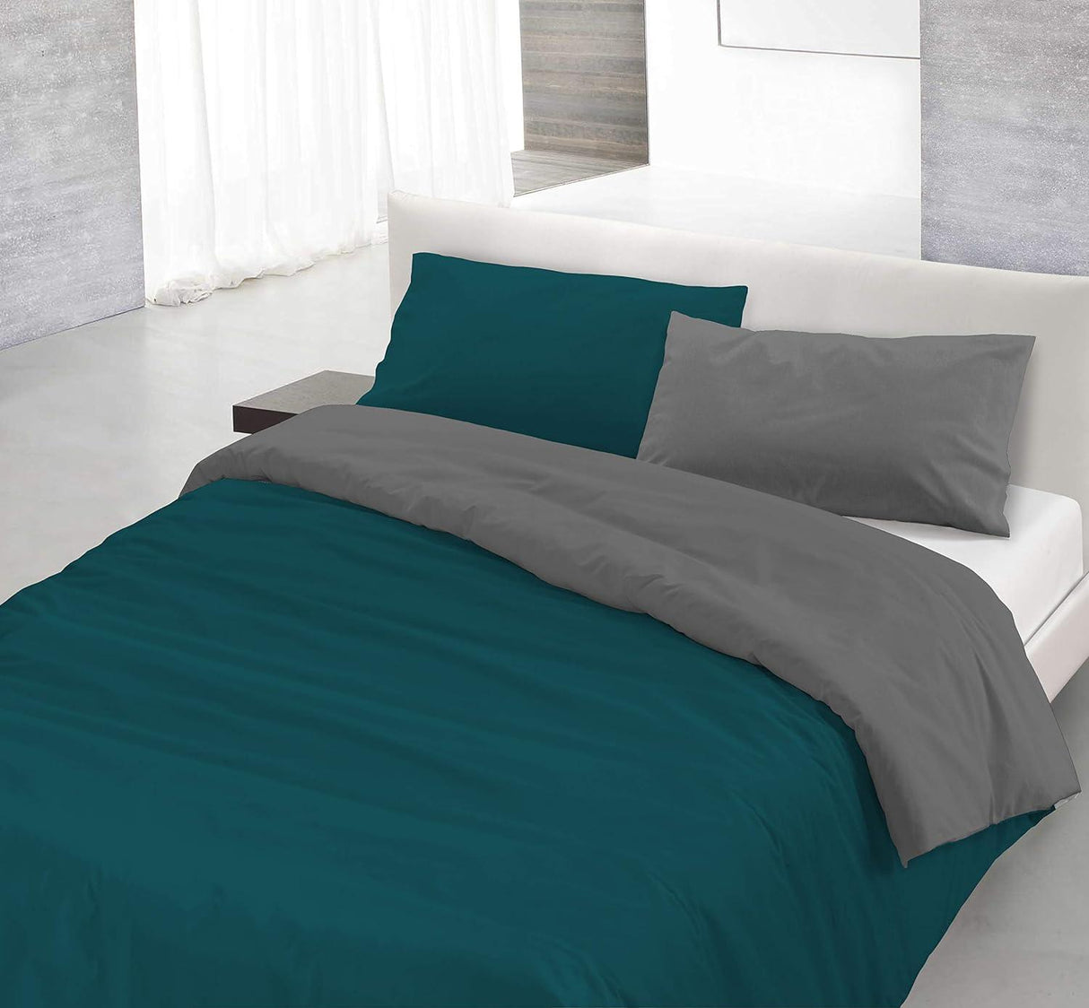 Copripiumino Singolo in Puro Cotone Double Face Made in Italy B27 - Passarelli Biancheria