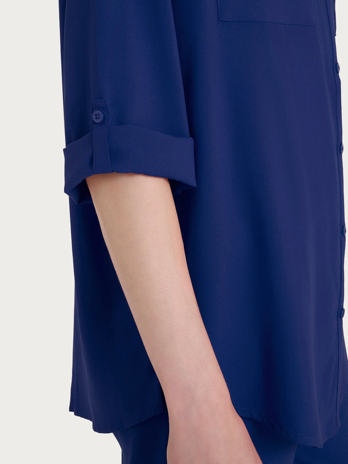 Ragno Camicia con collo alla coreana in EcoSeta DM64SI 2504S38