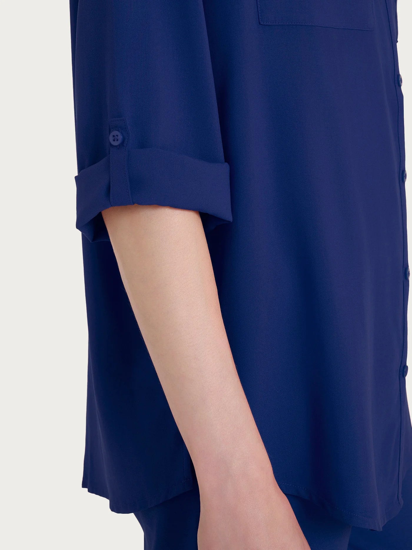Ragno Camicia con collo alla coreana in EcoSeta DM64SI 2504S38