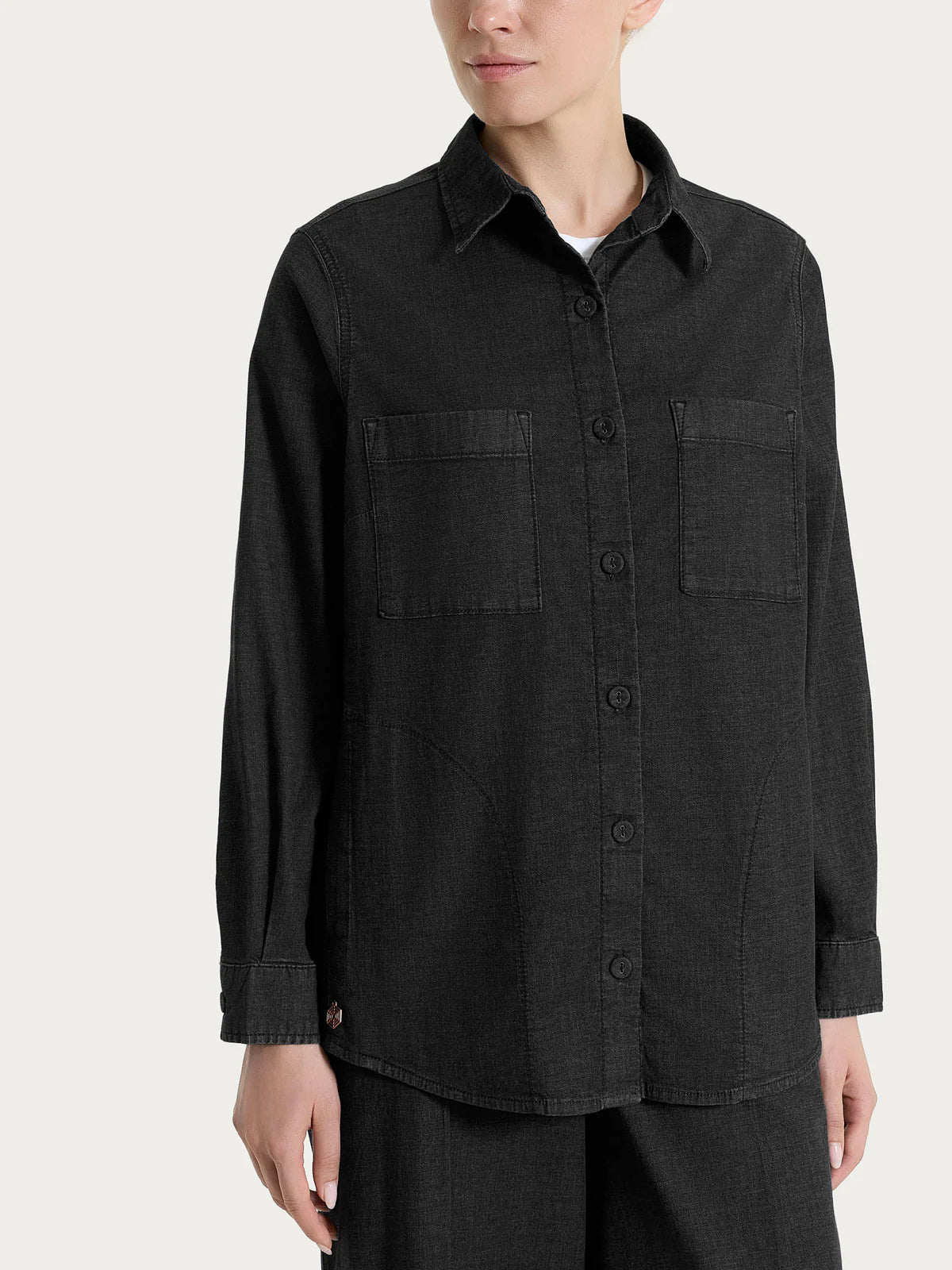 Ragno Shacket in Super Light Denim DM67SC S45