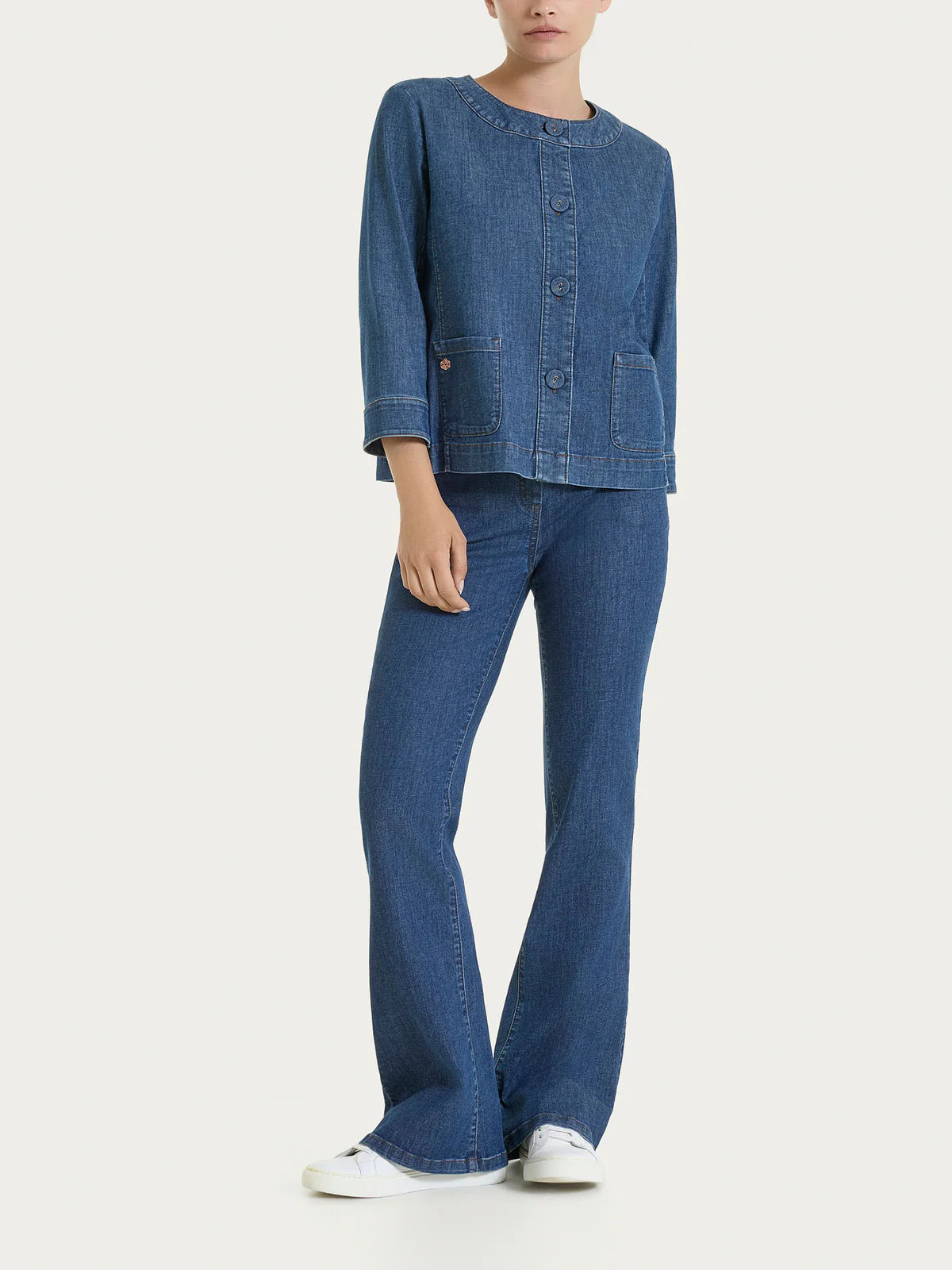 Ragno Giacca con bottoni in Light Denim DN18GW S60