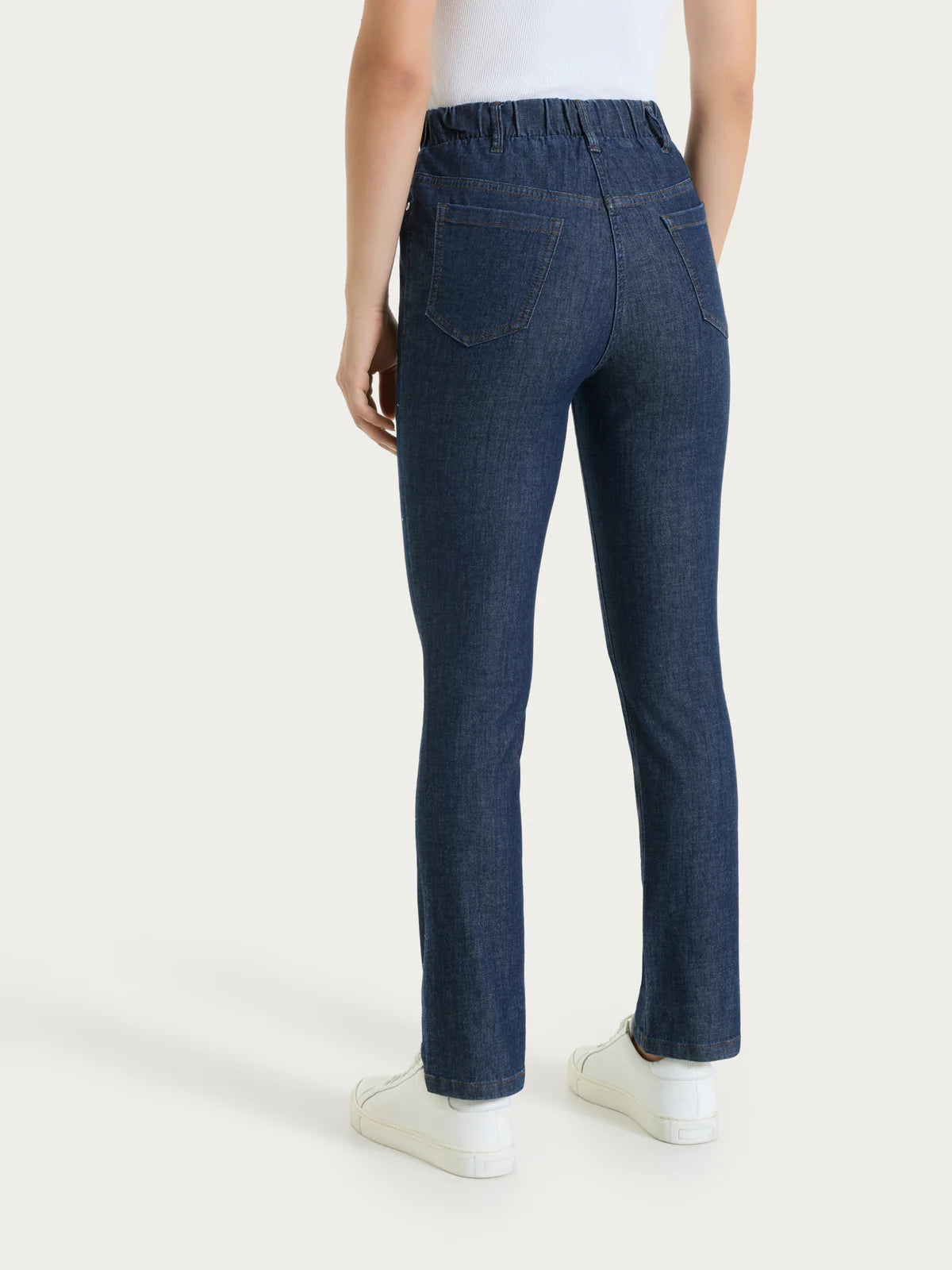 Ragno Jeans dritto con tasche e strass in Light denim DP24PP S60