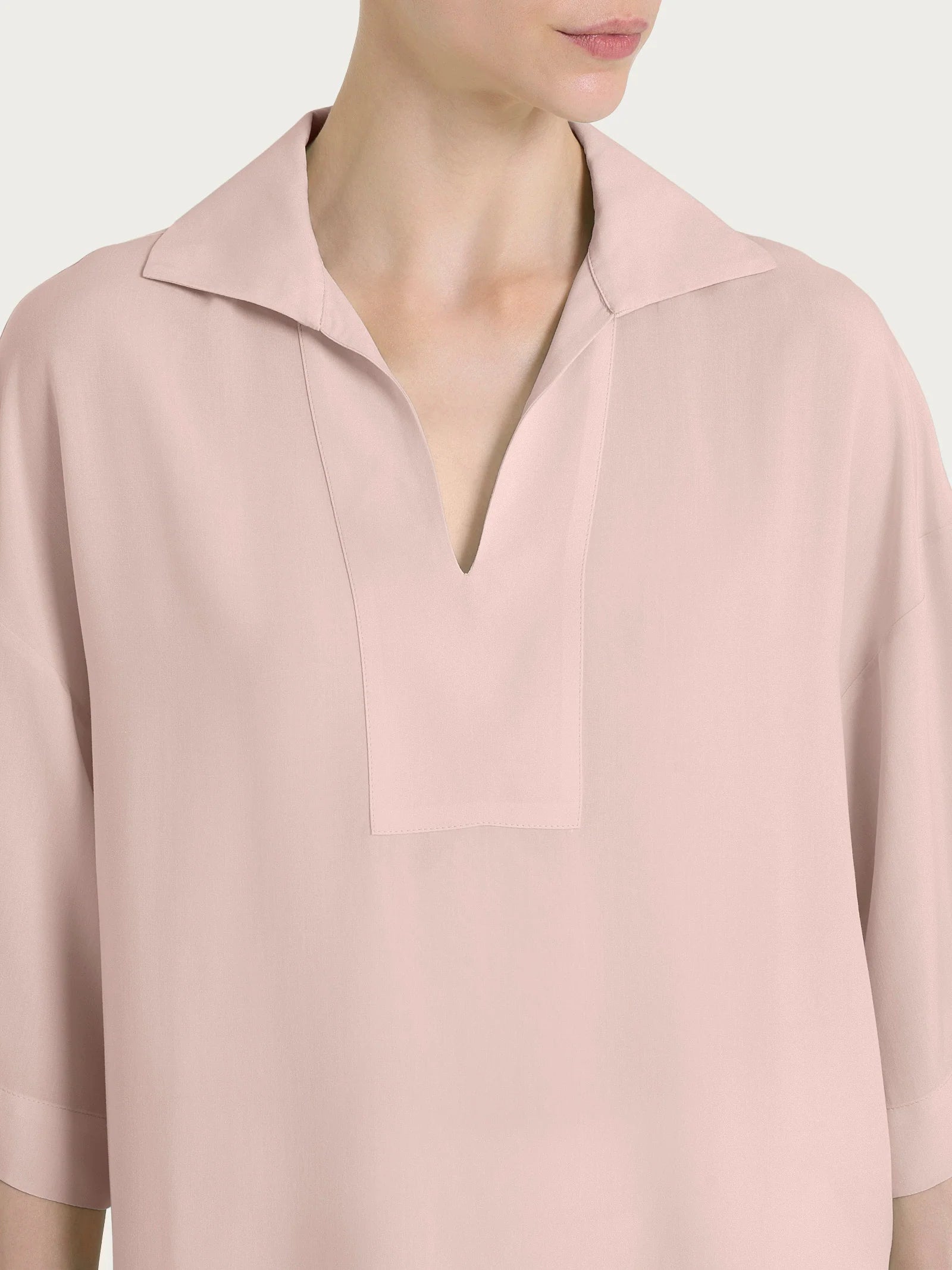 Ragno Blusa con colletto polo in EcoSeta DP33S8 2504S34