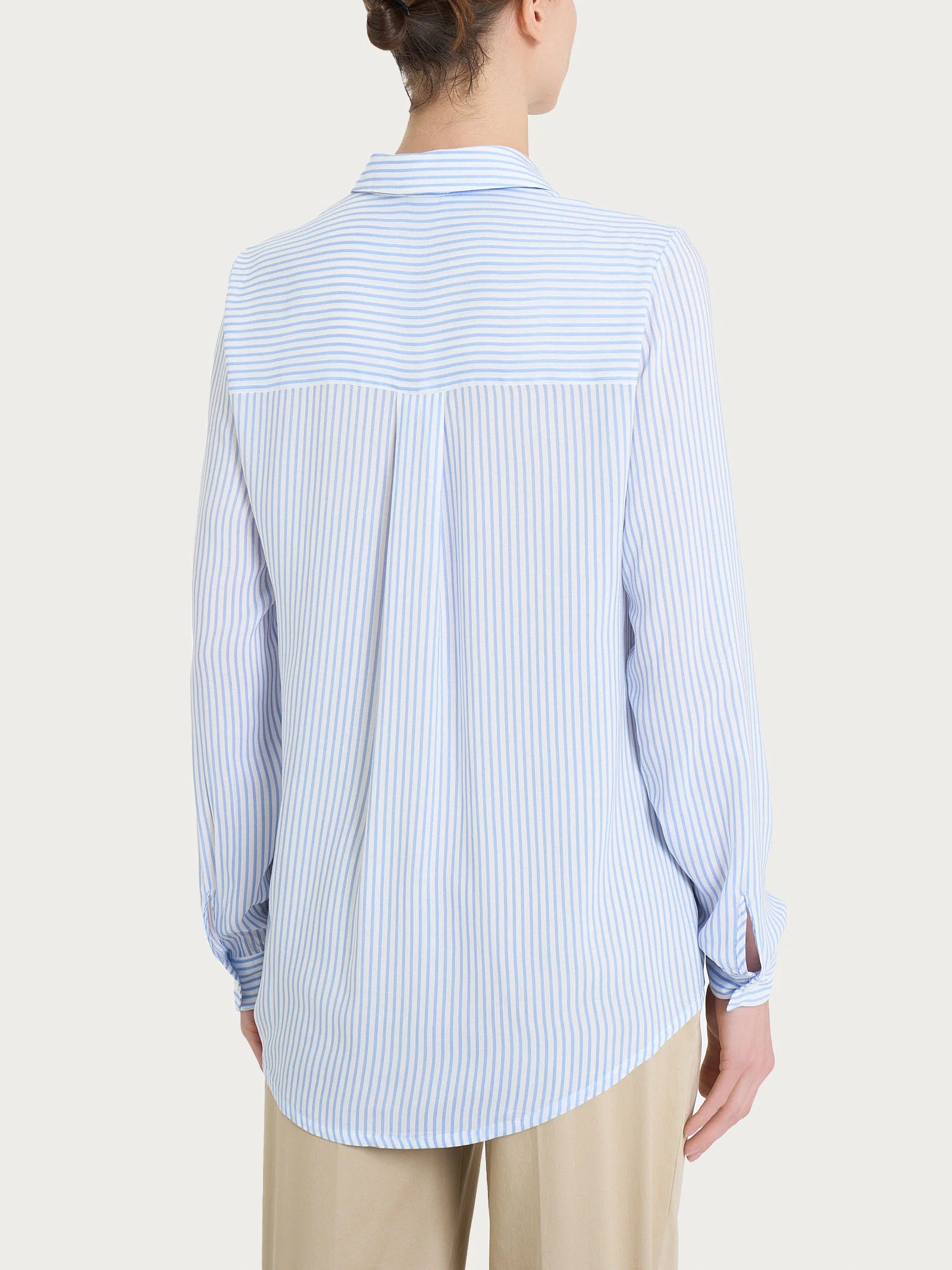 Ragno Camicia da Donna con stripes e manica lunga in Ecoseta DP92SC 2504S46