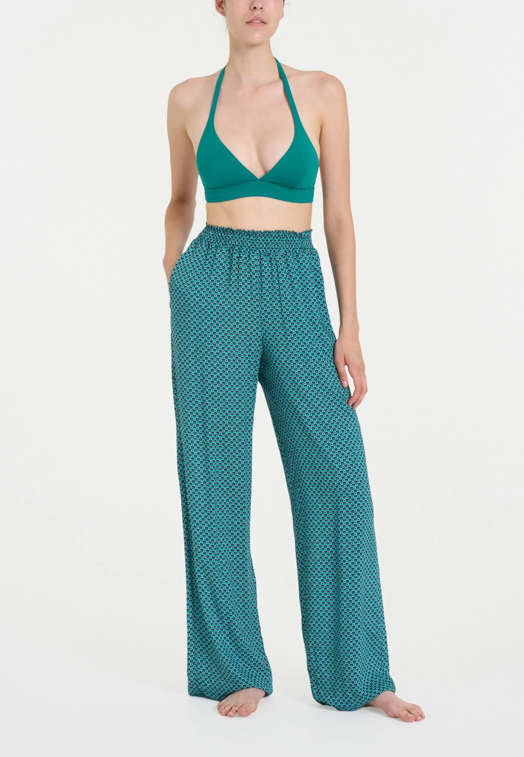 Ragno Pantalone Donna Lungo Fantasia in Viscosa Leggera DQ02PE 2505S44