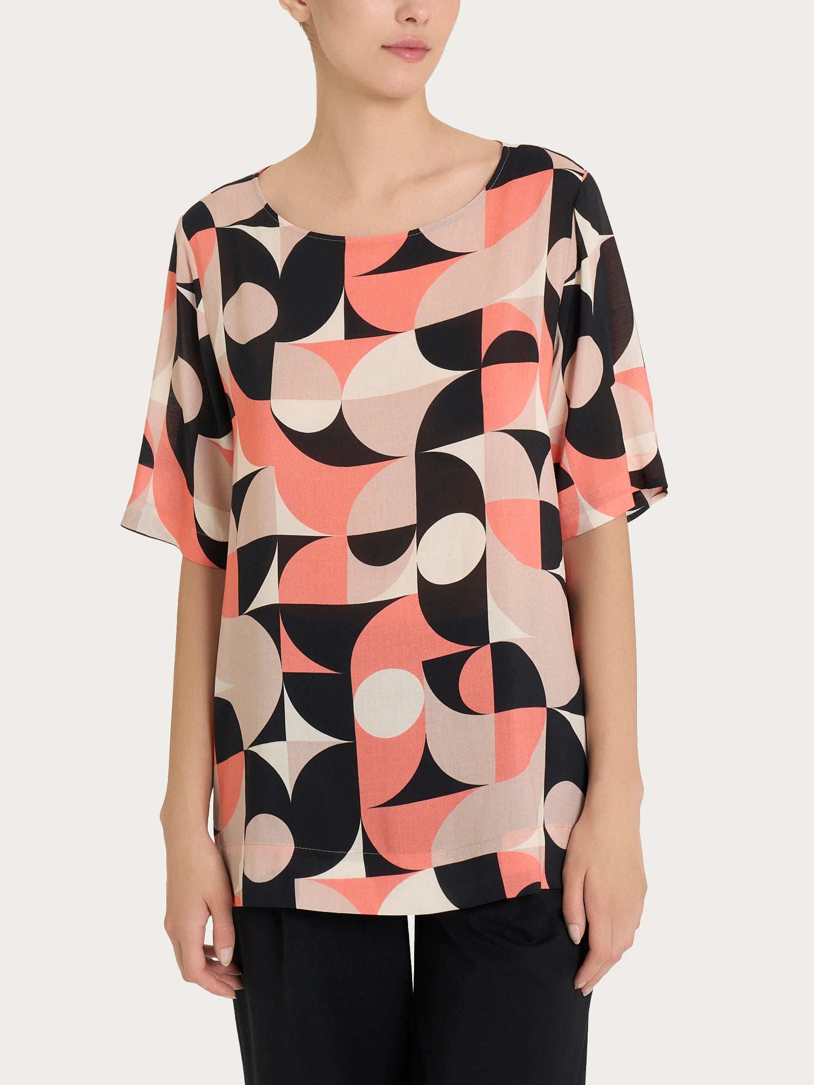 Ragno Blusa girocollo in Ecoseta DQ27S7 2504S26