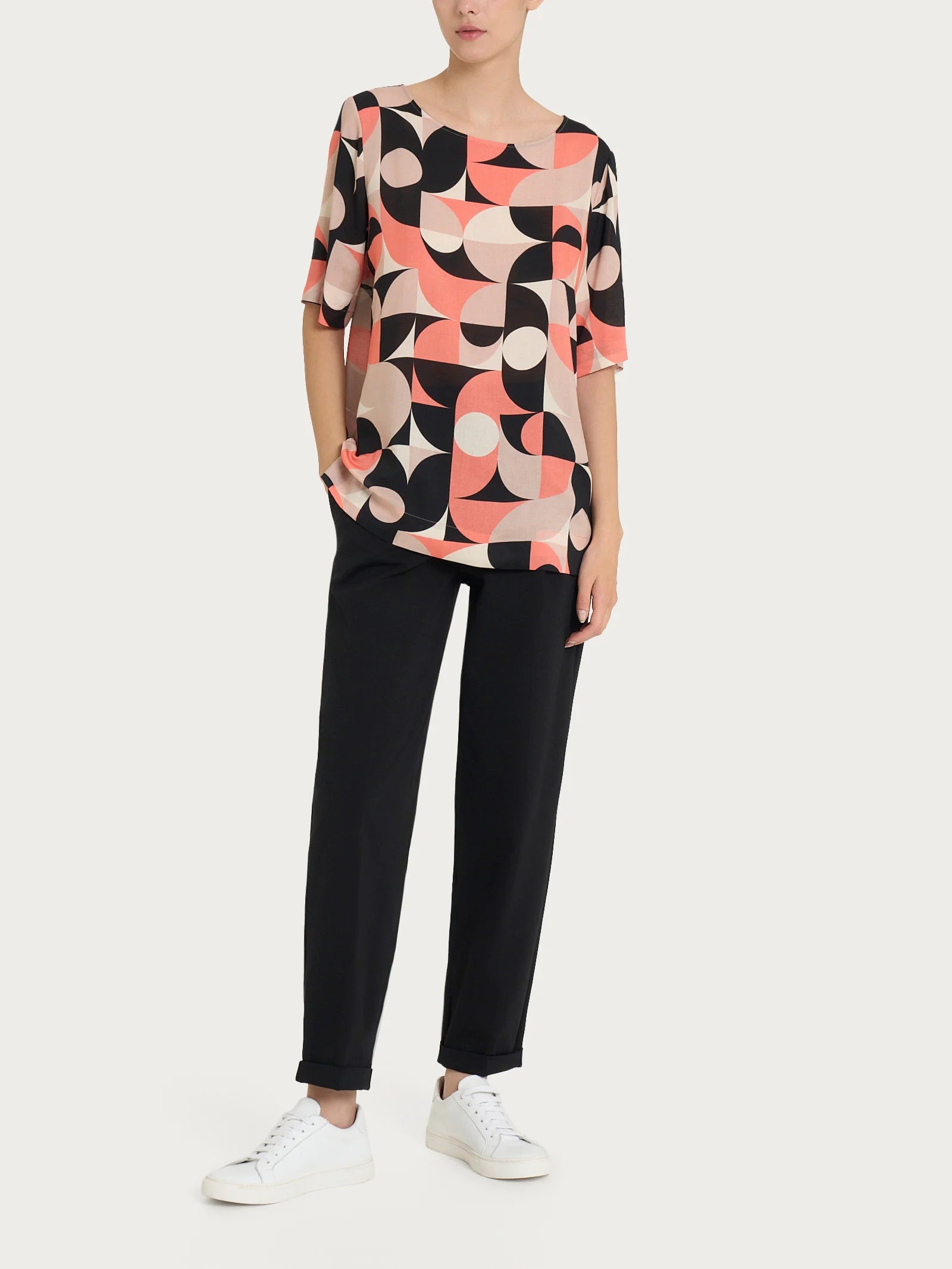 Ragno Blusa girocollo in Ecoseta DQ27S7 2504S26