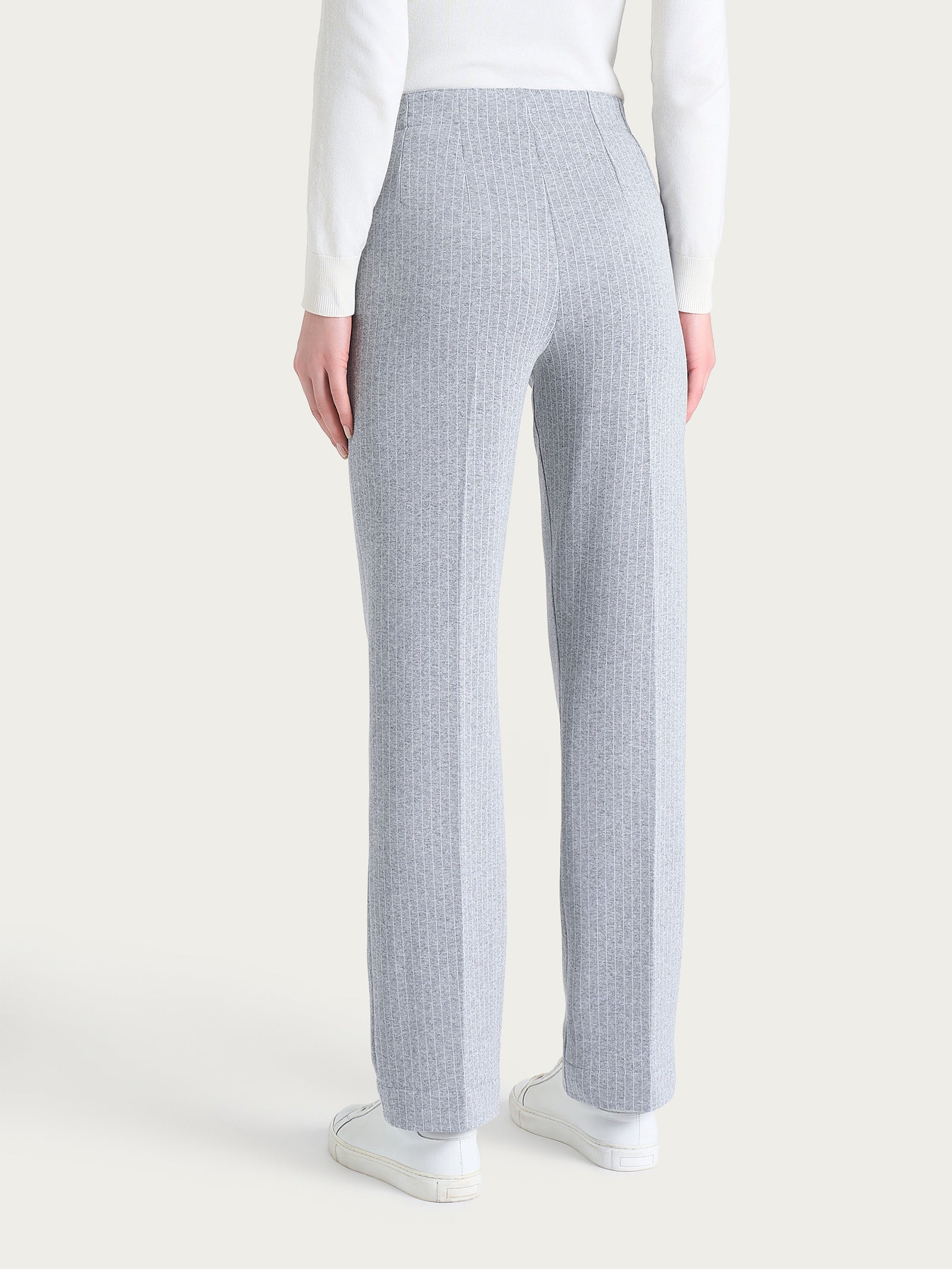 Ragno Pantalone gessato dritto con tasche in Eco Jacquard DR48PP 2510S70