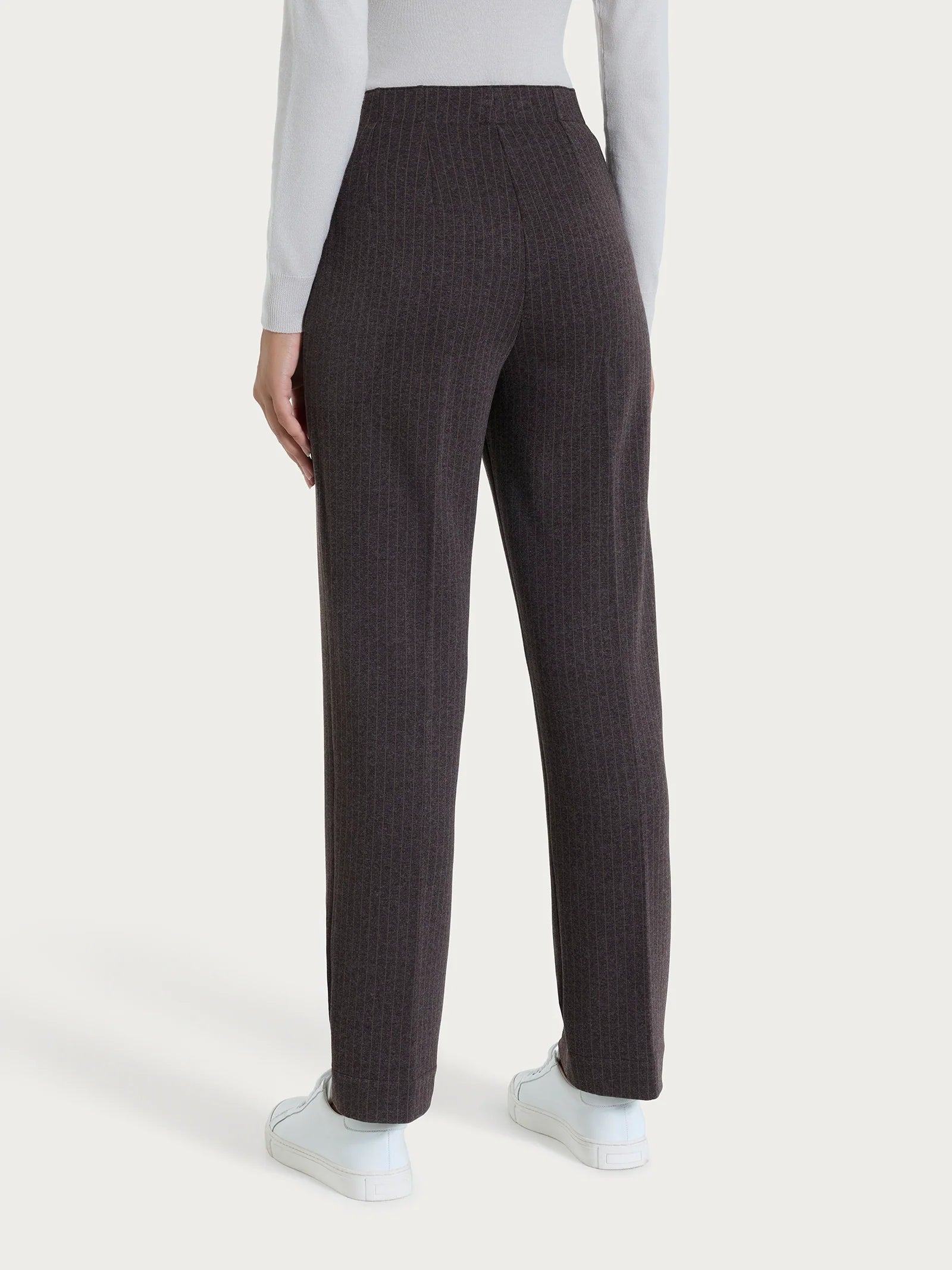 Ragno Pantalone gessato dritto con tasche in Eco Jacquard DR48PP 2510S70