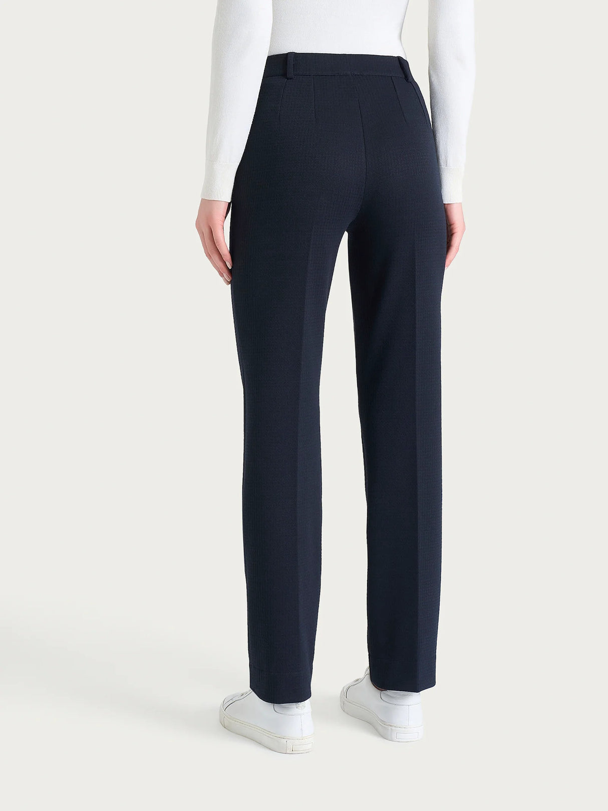 Ragno Pantalone dritto con tasche e micro check in Eco Jacquard  DR49PP 2510S54