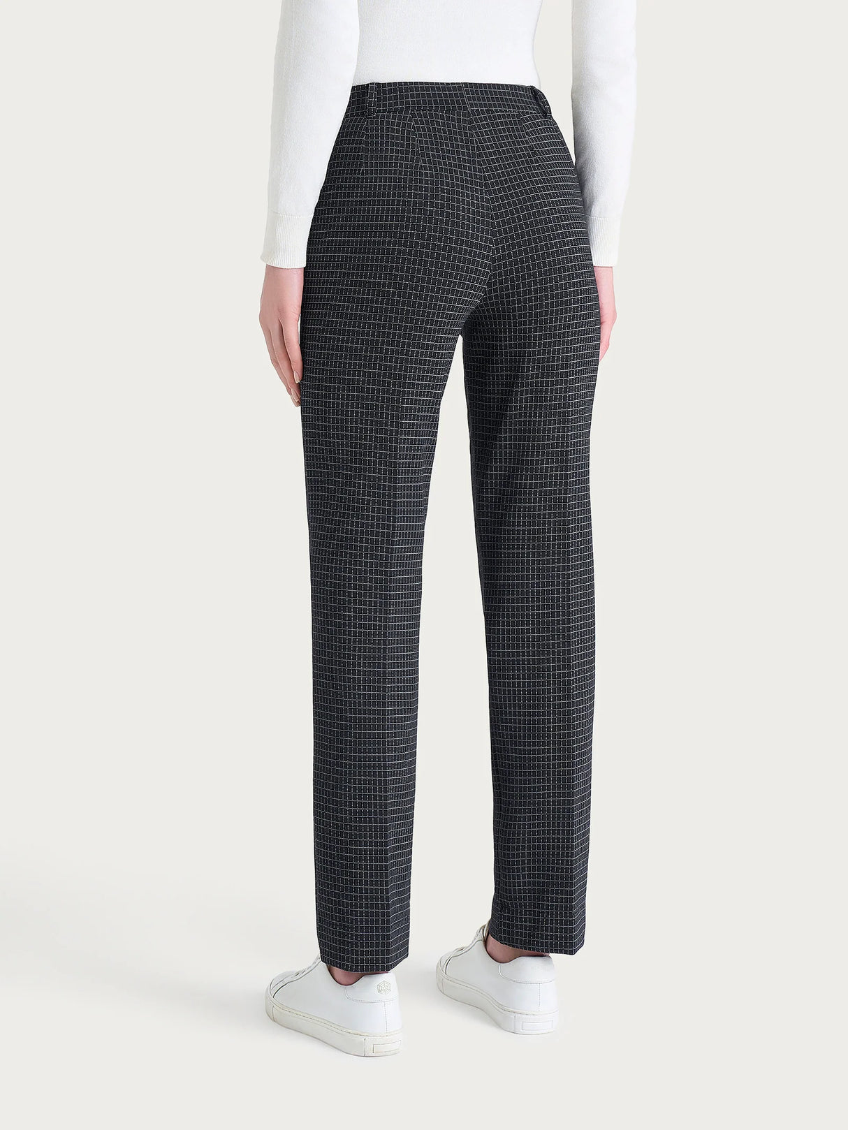 Ragno Pantalone dritto con tasche e fantasia check in Eco Jacquard DR51PP 2510S62