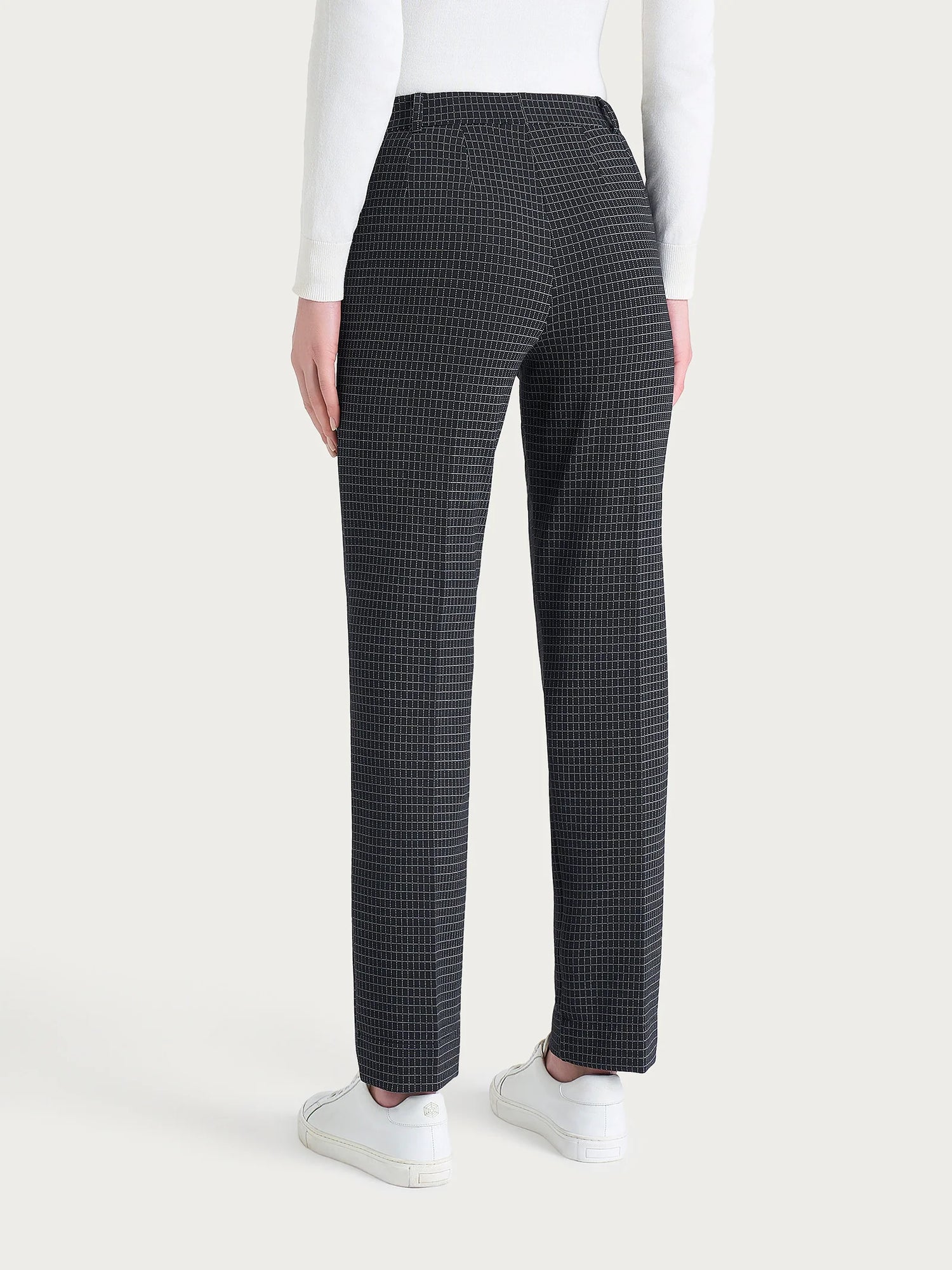Ragno Pantalone dritto con tasche e fantasia check in Eco Jacquard DR51PP 2510S62