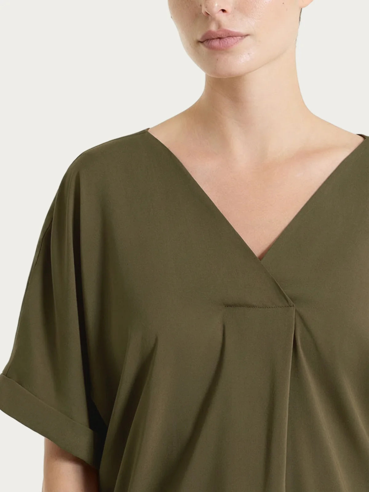 Ragno Blusa con manica kimono in Voile Stretch DS26SM S26